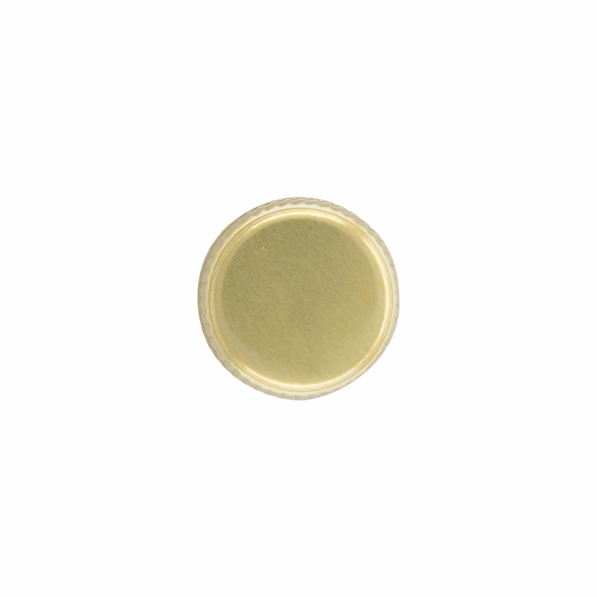 Screw cap, metal, gold, for opening: PP 28