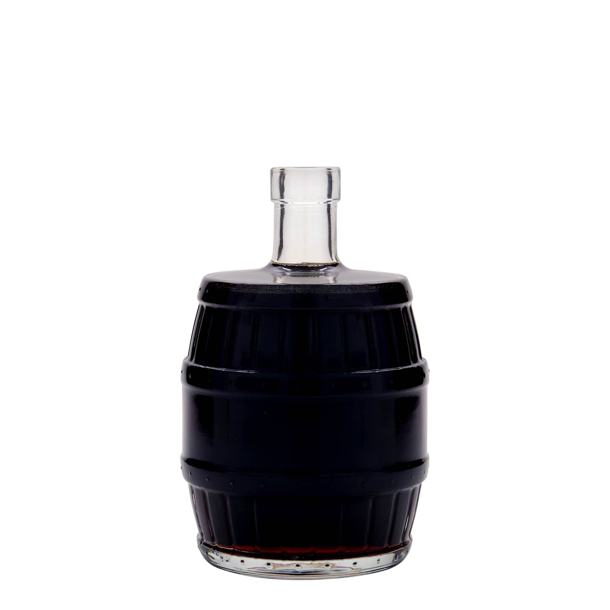 500 ml glass bottle 'barrel', opening: cork 500 ml glass bottle 'barrel', opening: cork