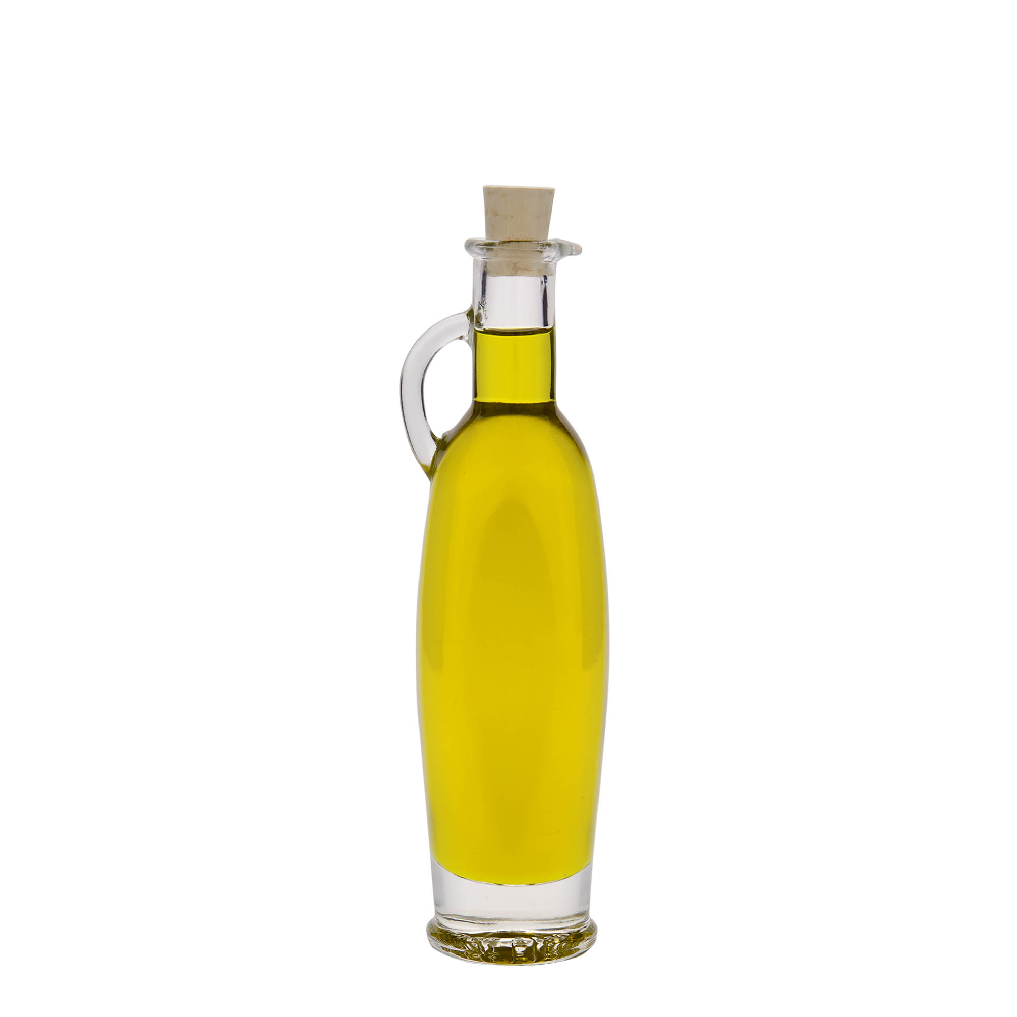 100 ml glass bottle 'Eleganta', oval, opening: cork