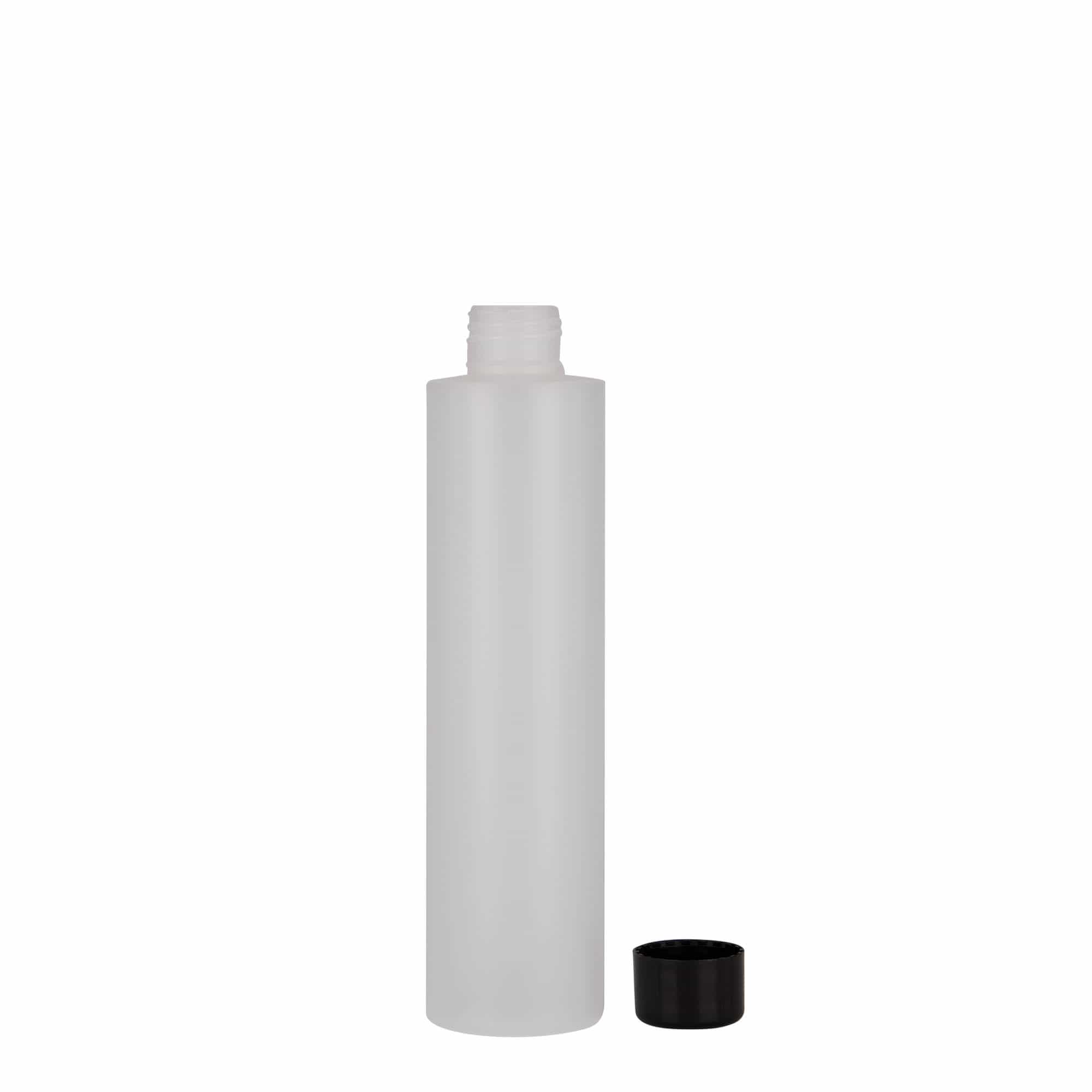 200 ml plastic bottle 'Pipe', HDPE, natural, opening: 24/410