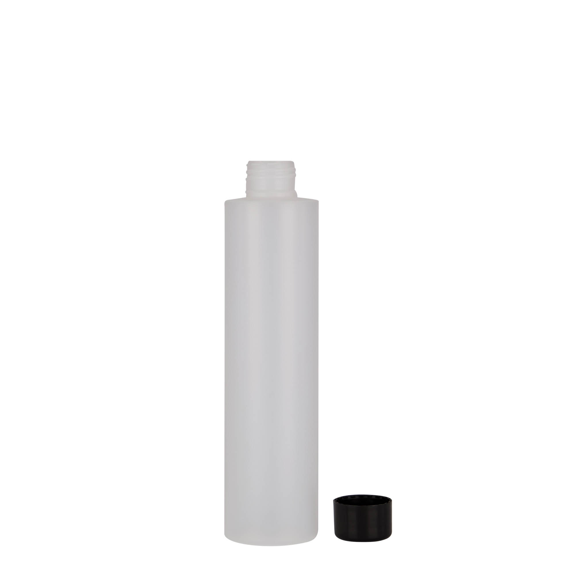 200 ml plastic bottle 'Pipe', HDPE, natural, opening: 24/410 200 ml plastic bottle 'Pipe', HDPE, natural, opening: 24/410