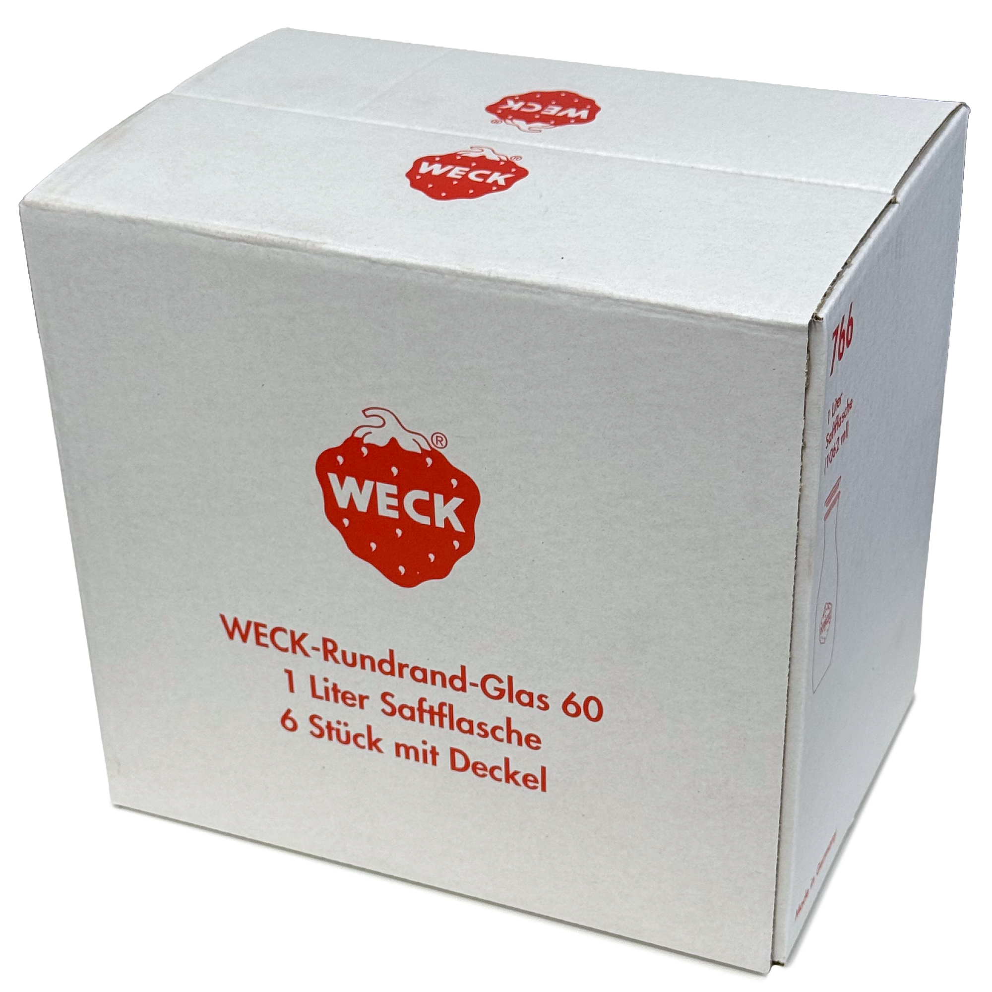 6x 1000 ml WECK juice bottle with glass lid RR 60