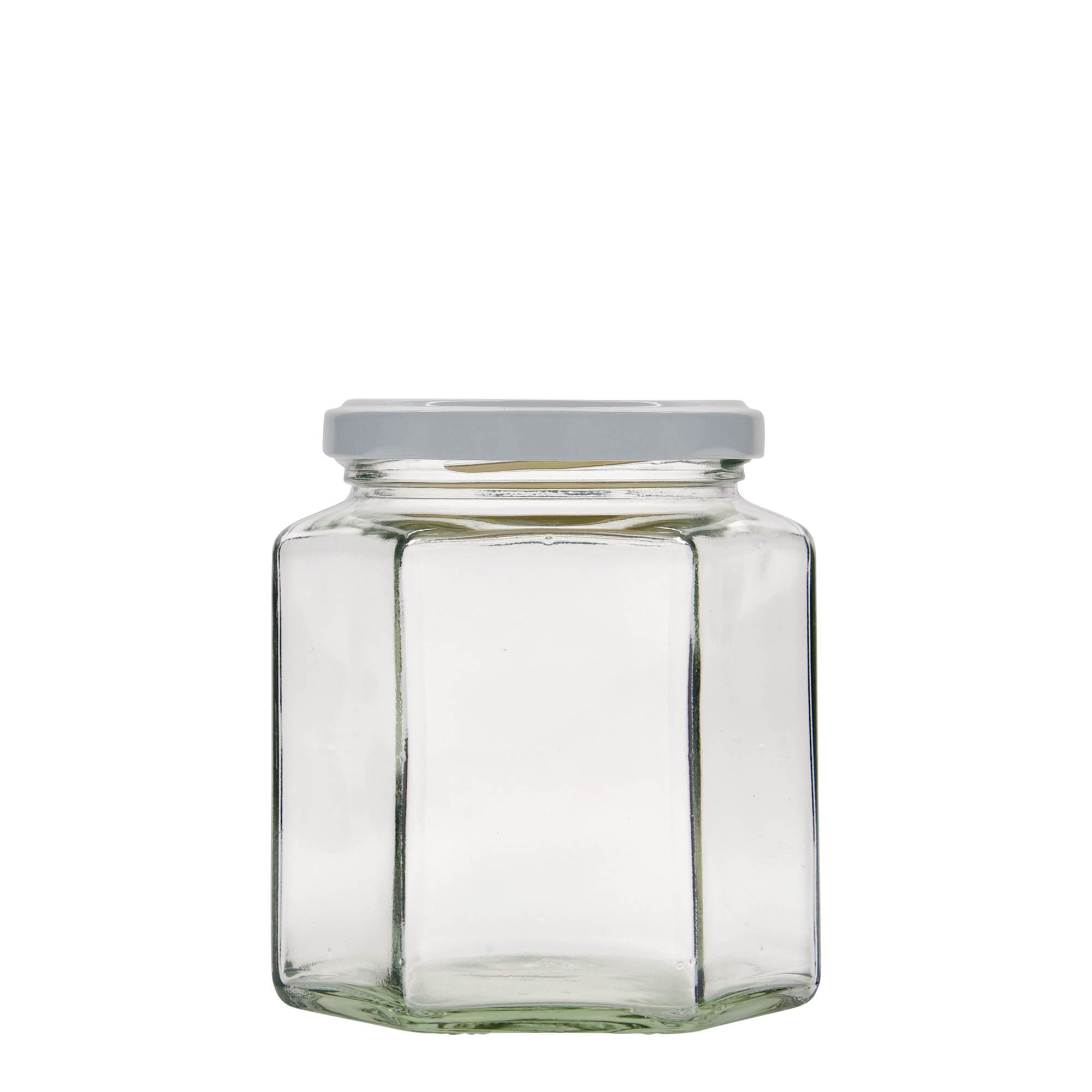390 ml hexagonal jar, opening: twist-off (TO 70) 390 ml hexagonal jar, opening: twist-off (TO 70)