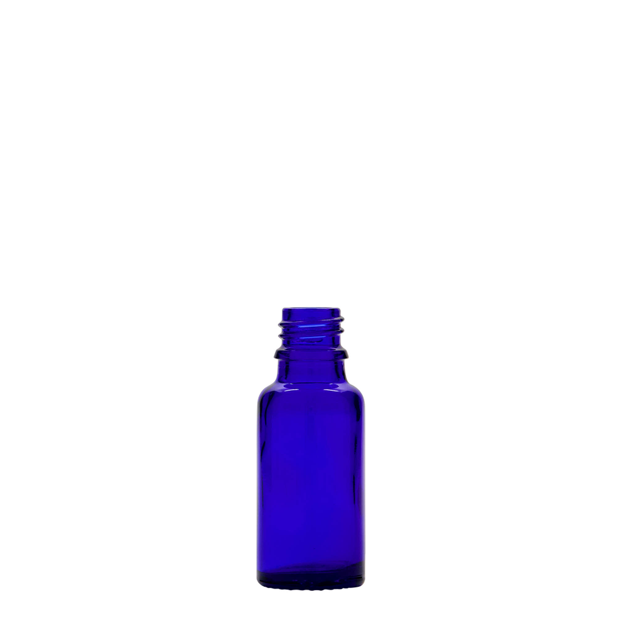 20 ml medicine bottle, glass, royal blue, opening: DIN 18 20 ml medicine bottle, glass, royal blue, opening: DIN 18