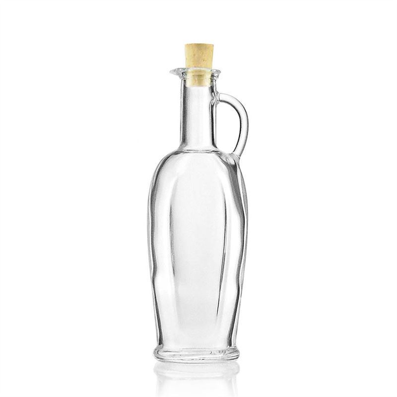 250 ml glass bottle 'Eleganta', oval, opening: cork 250 ml glass bottle 'Eleganta', oval, opening: cork