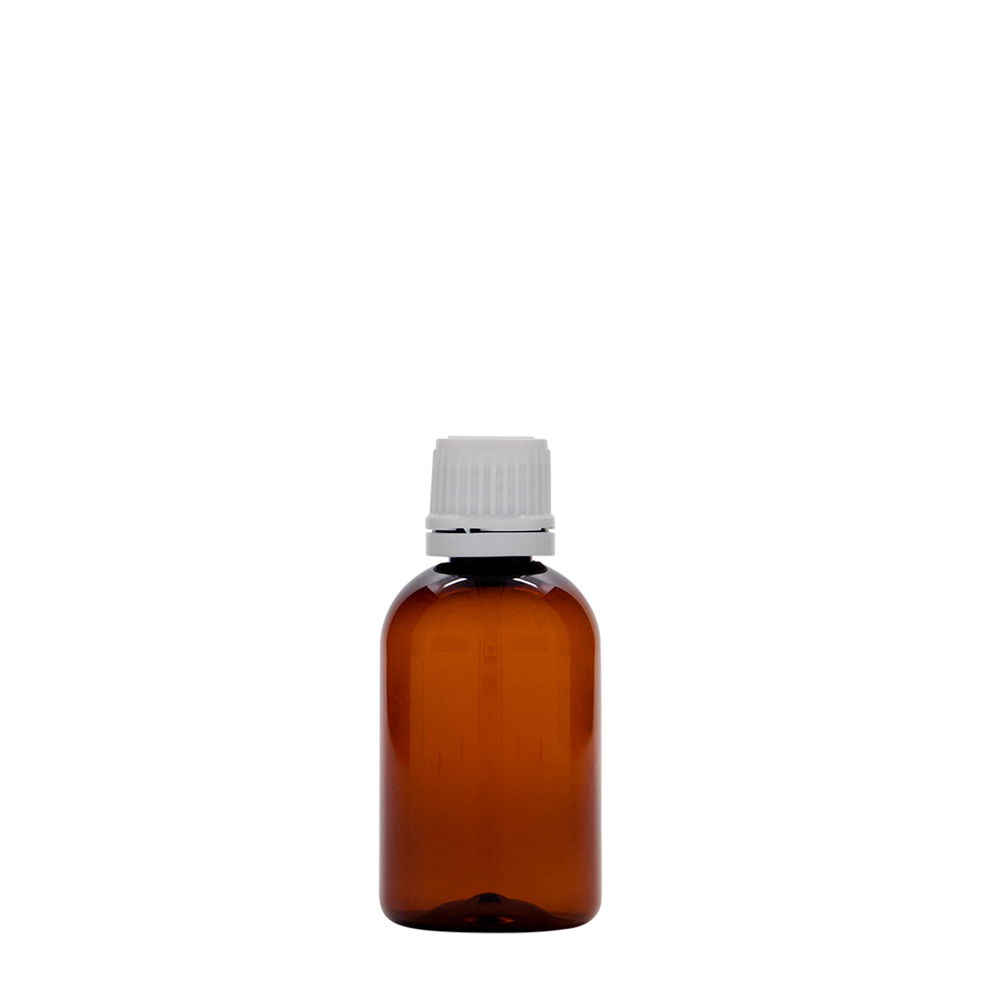 50 ml PET medical bottle 'Easy Living', brown, plastic, opening: DIN 18 50 ml PET medical bottle 'Easy Living', brown, plastic, opening: DIN 18