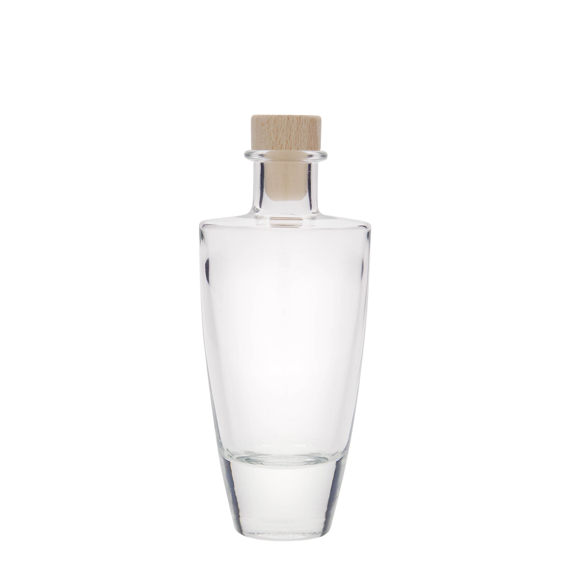 200 ml glass bottle 'Vanessa', oval, opening: cork 200 ml glass bottle 'Vanessa', oval, opening: cork