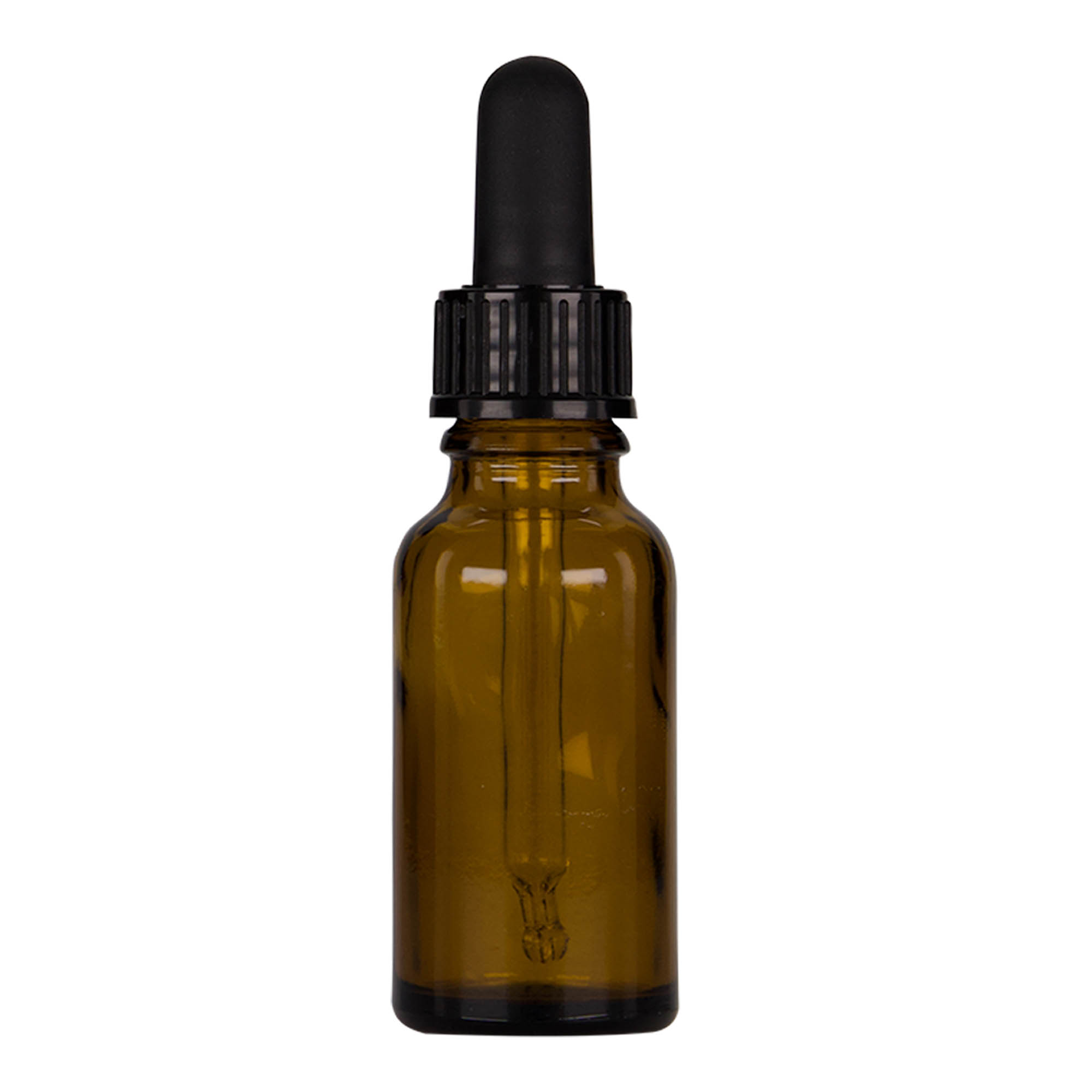 20 ml medicine dropper bottle, glass, brown-black, opening: DIN 18 20 ml medicine dropper bottle, glass, brown-black, opening: DIN 18