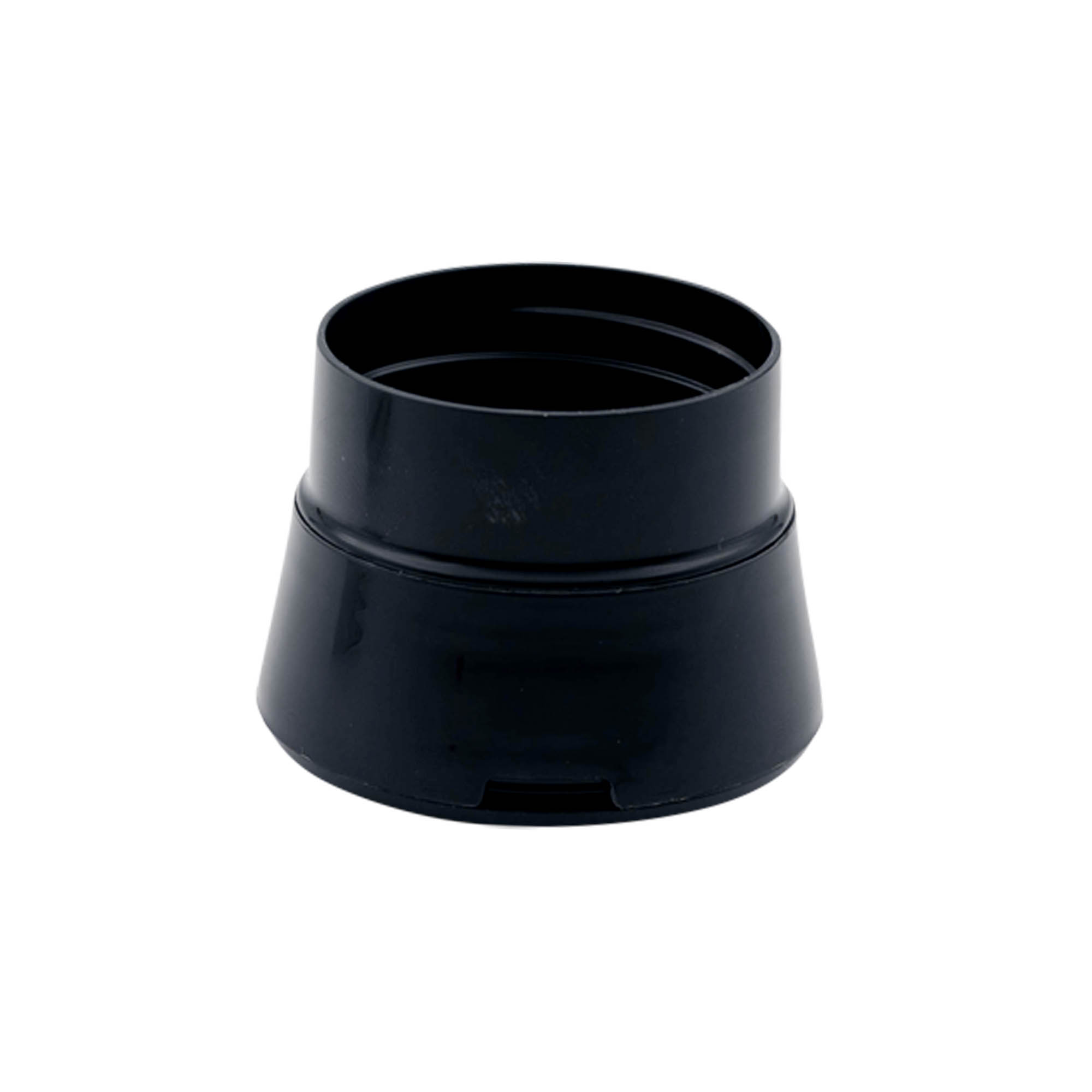 Spice jar lid mill, PP plastic, black, for opening: 38/400