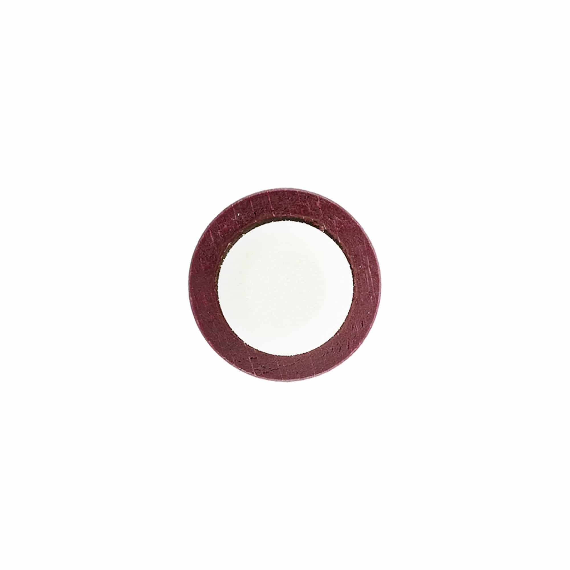 Handle cork 19 mm, wood/plastic, burgundy red, for opening: cork Handle cork 19 mm, wood/plastic, burgundy red, for opening: cork