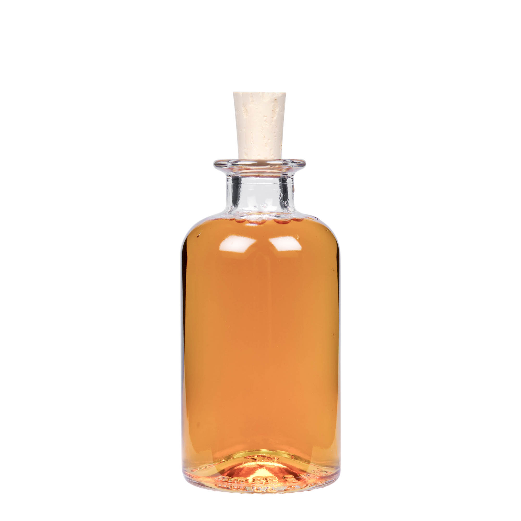 250 ml glass bottle apothecary, opening: cork