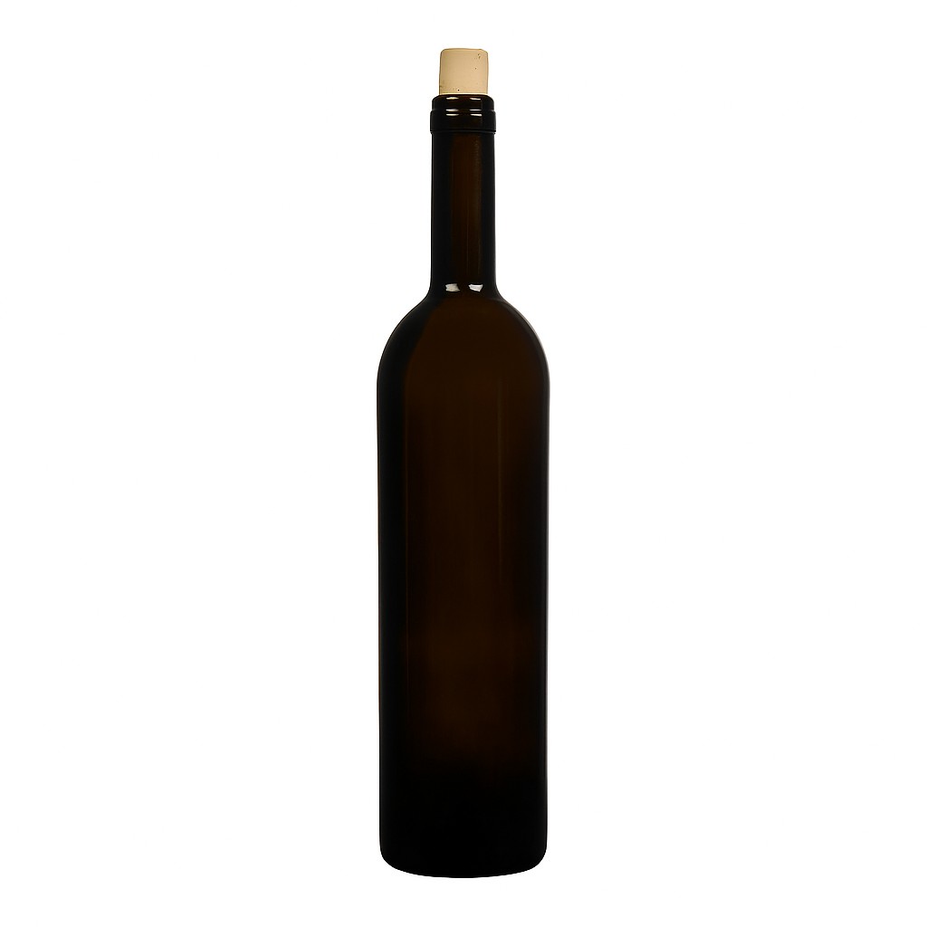 750 ml wine bottle ‘Liberty’, antique green, mouth: cork