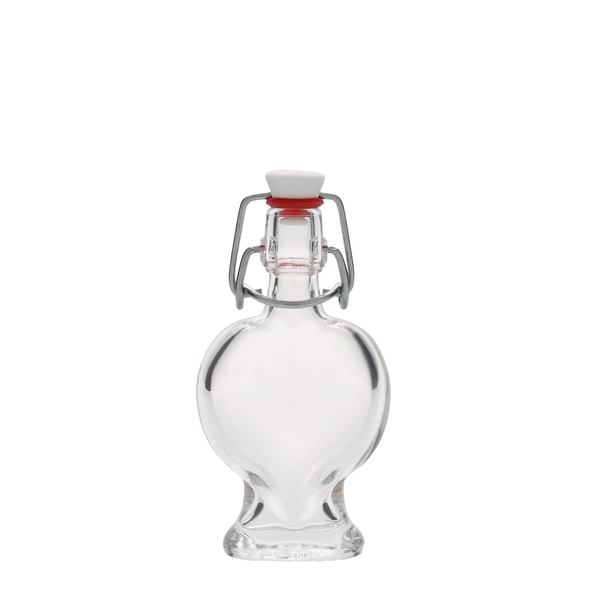 40 ml glass bottle 'Heart', opening: swing top closure 40 ml glass bottle 'Heart', opening: swing top closure