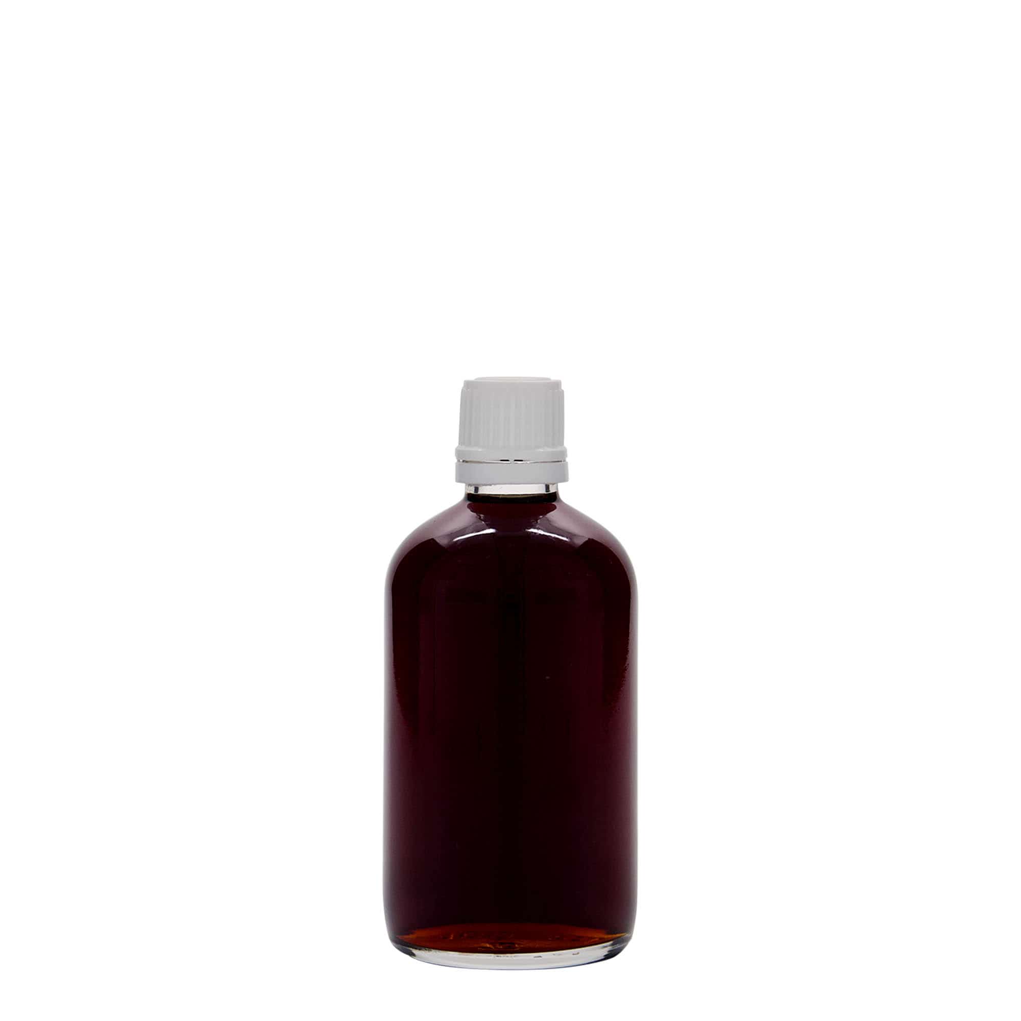 100 ml medical bottle, glass, opening: DIN 18