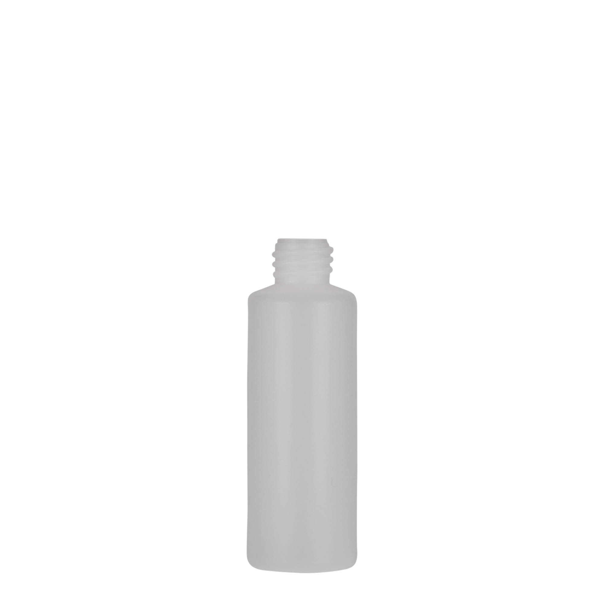 50 ml round bottle, PE plastic, natural, opening: screw cap