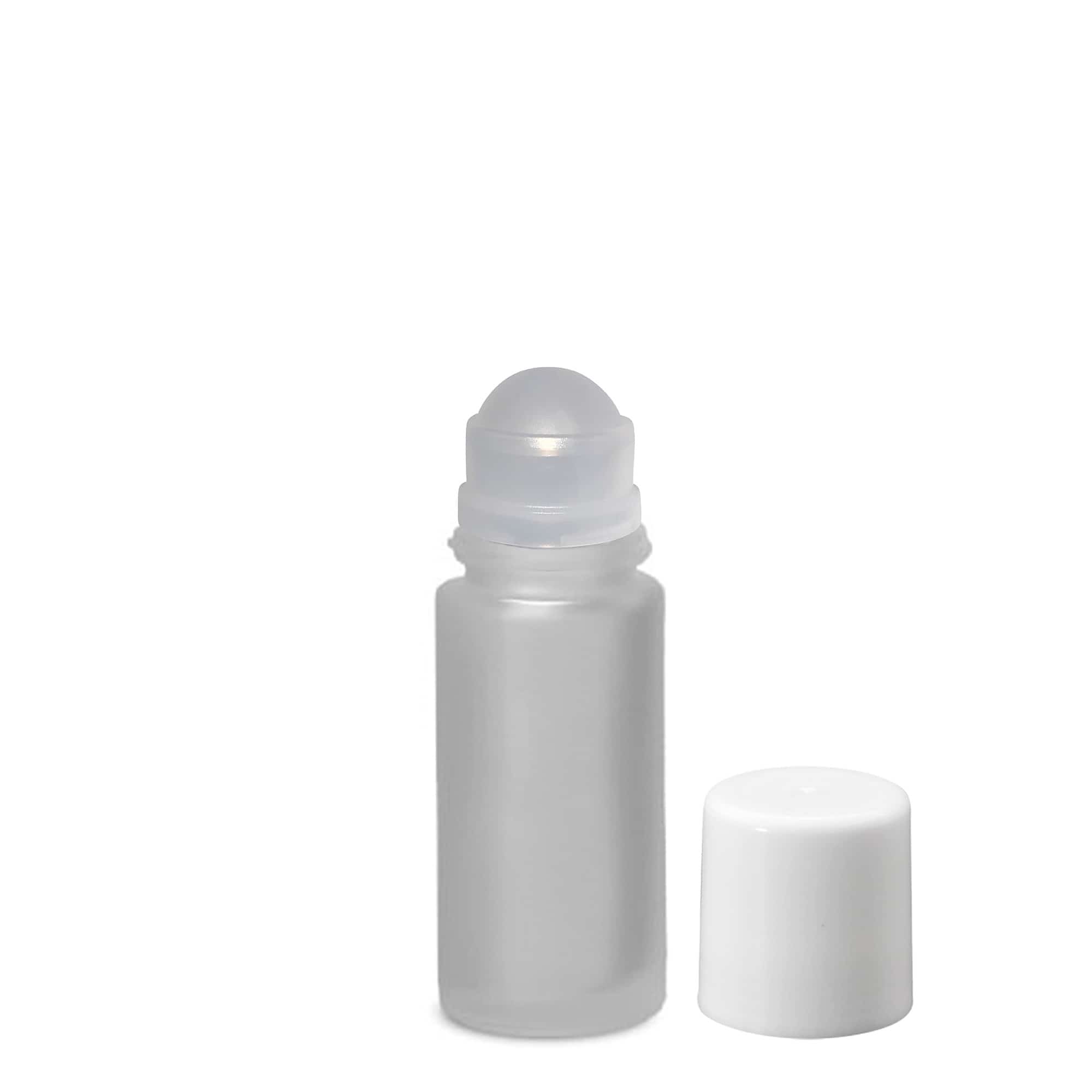 50 ml roll-on bottle, glass, frosted, opening: screw cap