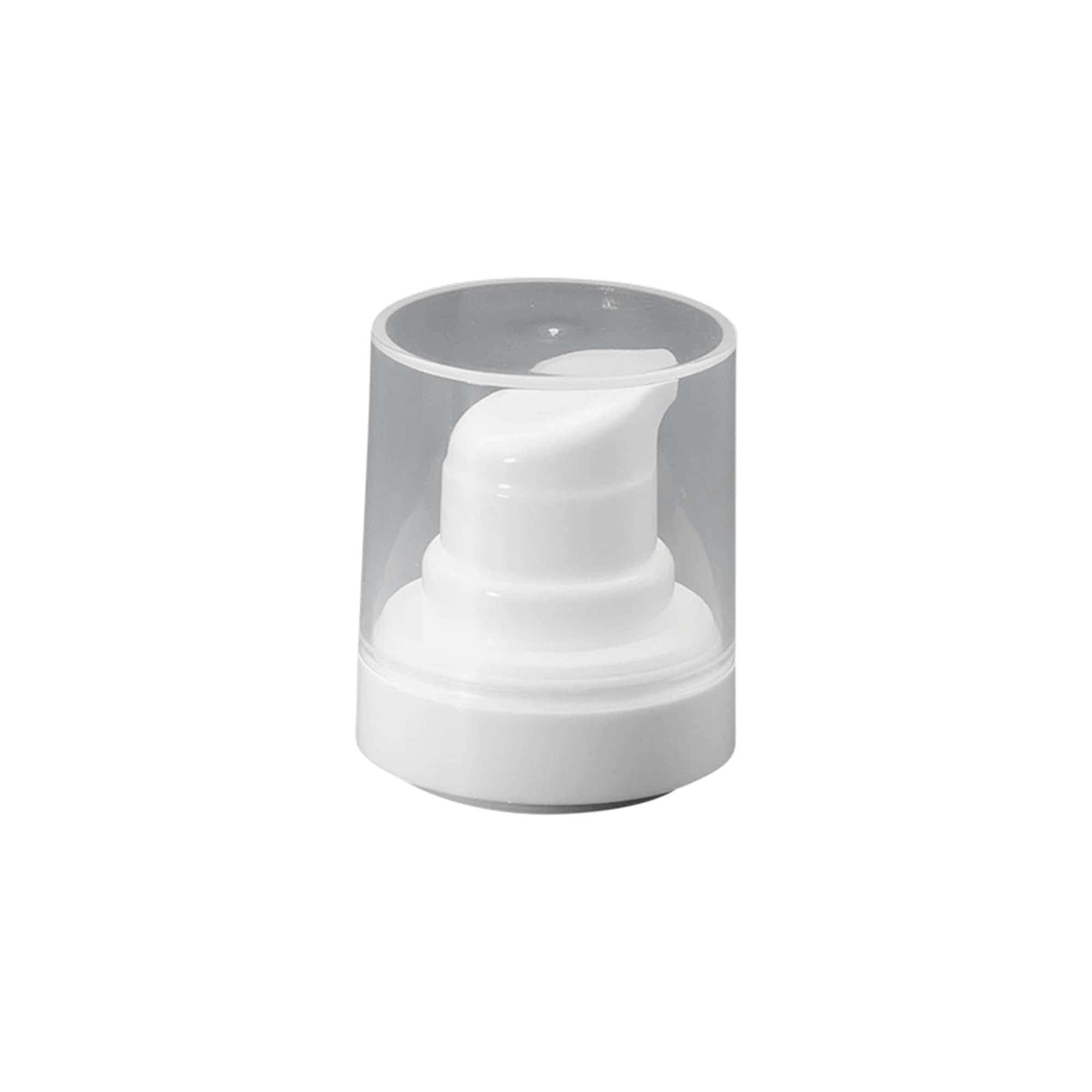 Airless dispenser pump head 'Micro', white PP plastic