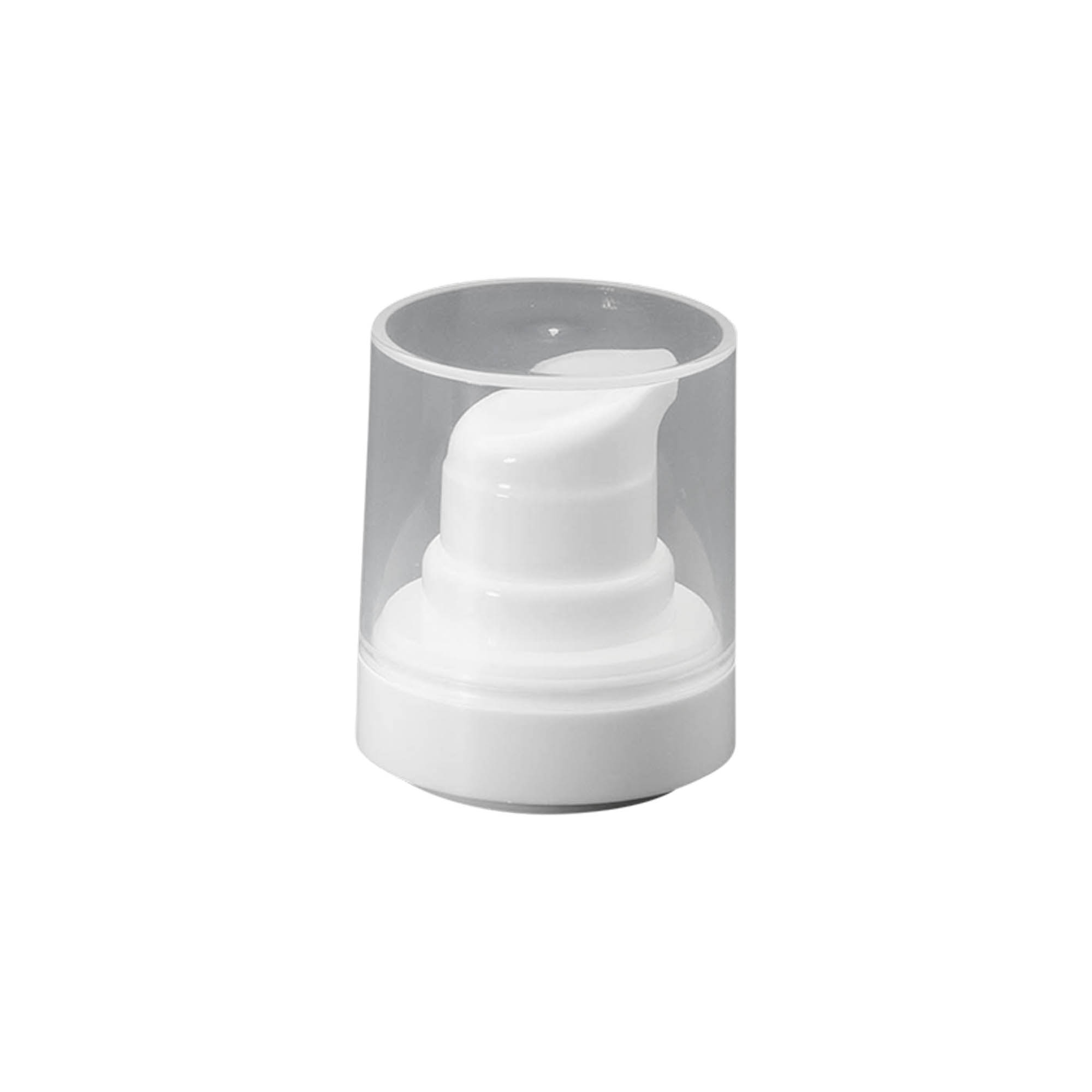 Airless dispenser pump head ‘Micro’, white PP plastic