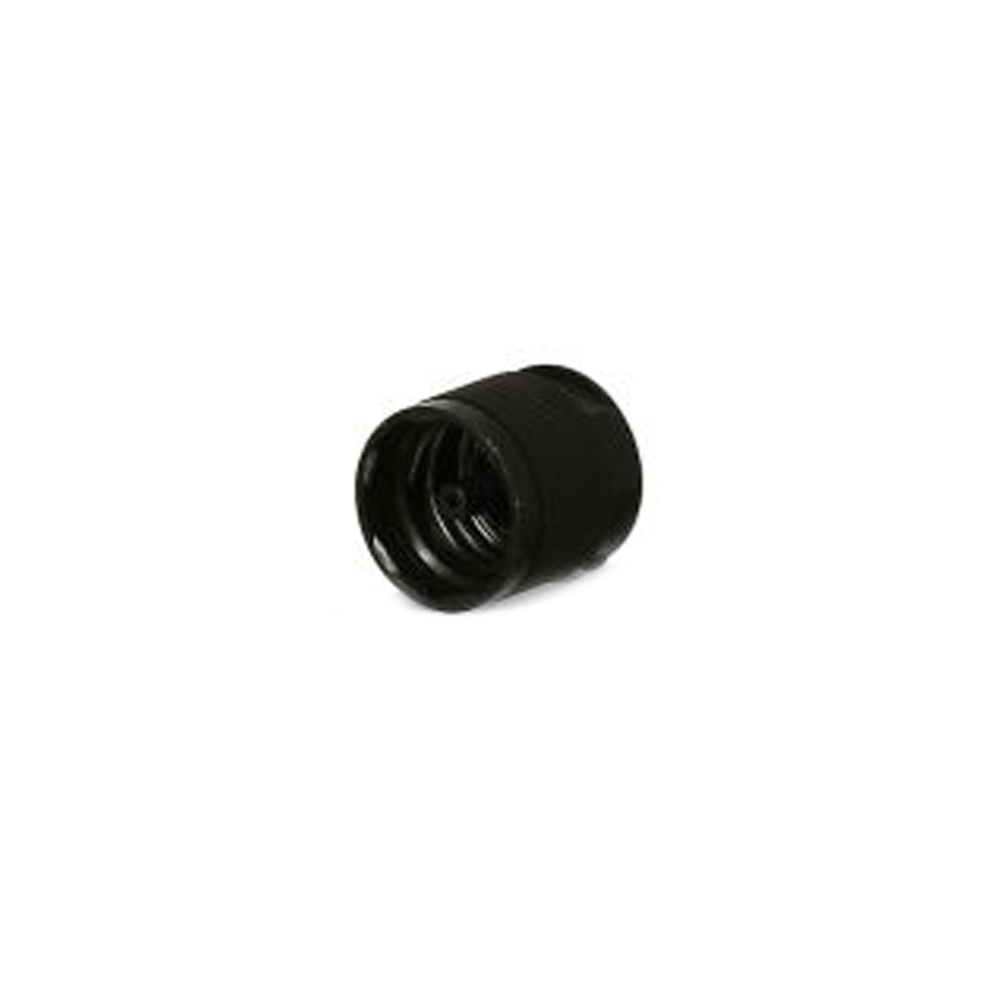 Screw cap with hinged flap, PP plastic, black, for opening: DIN 18 Screw cap with hinged flap, PP plastic, black, for opening: DIN 18