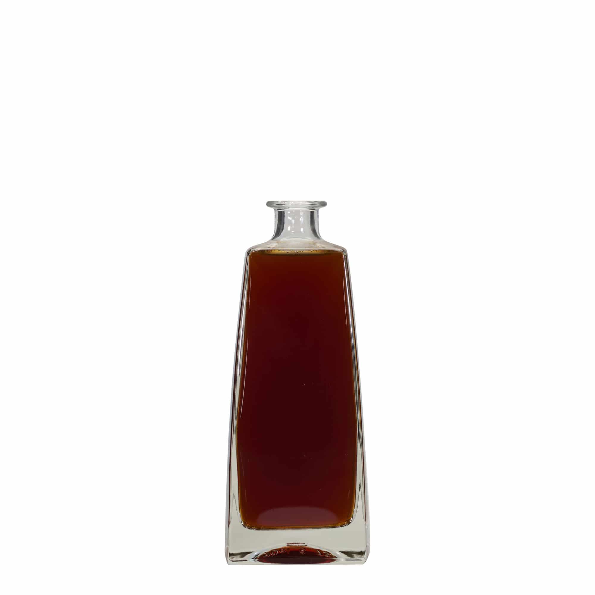 700 ml glass bottle 'Timmy', rectangular, opening: cork