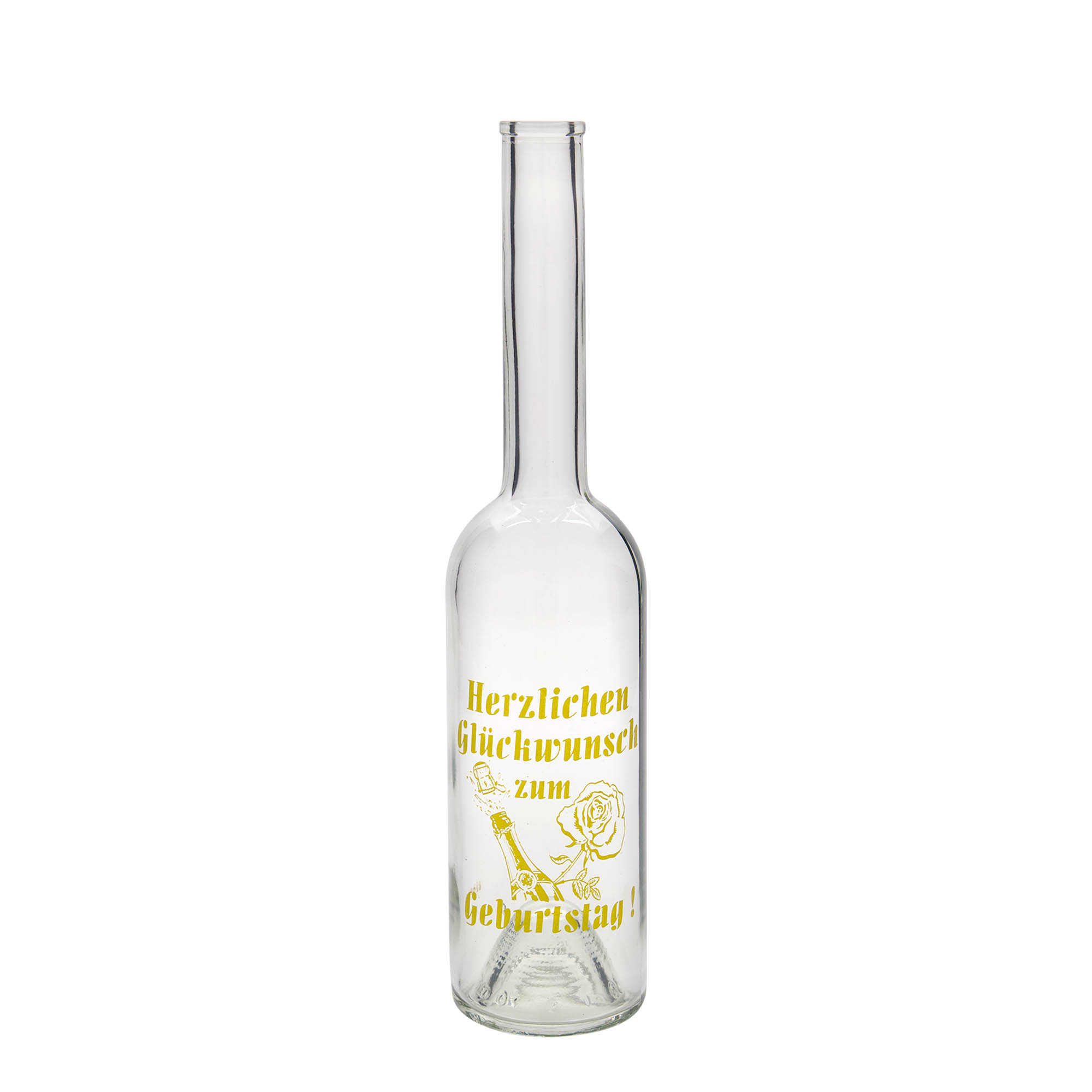 500 ml glass bottle 'Opera', design: Apple, opening: cork