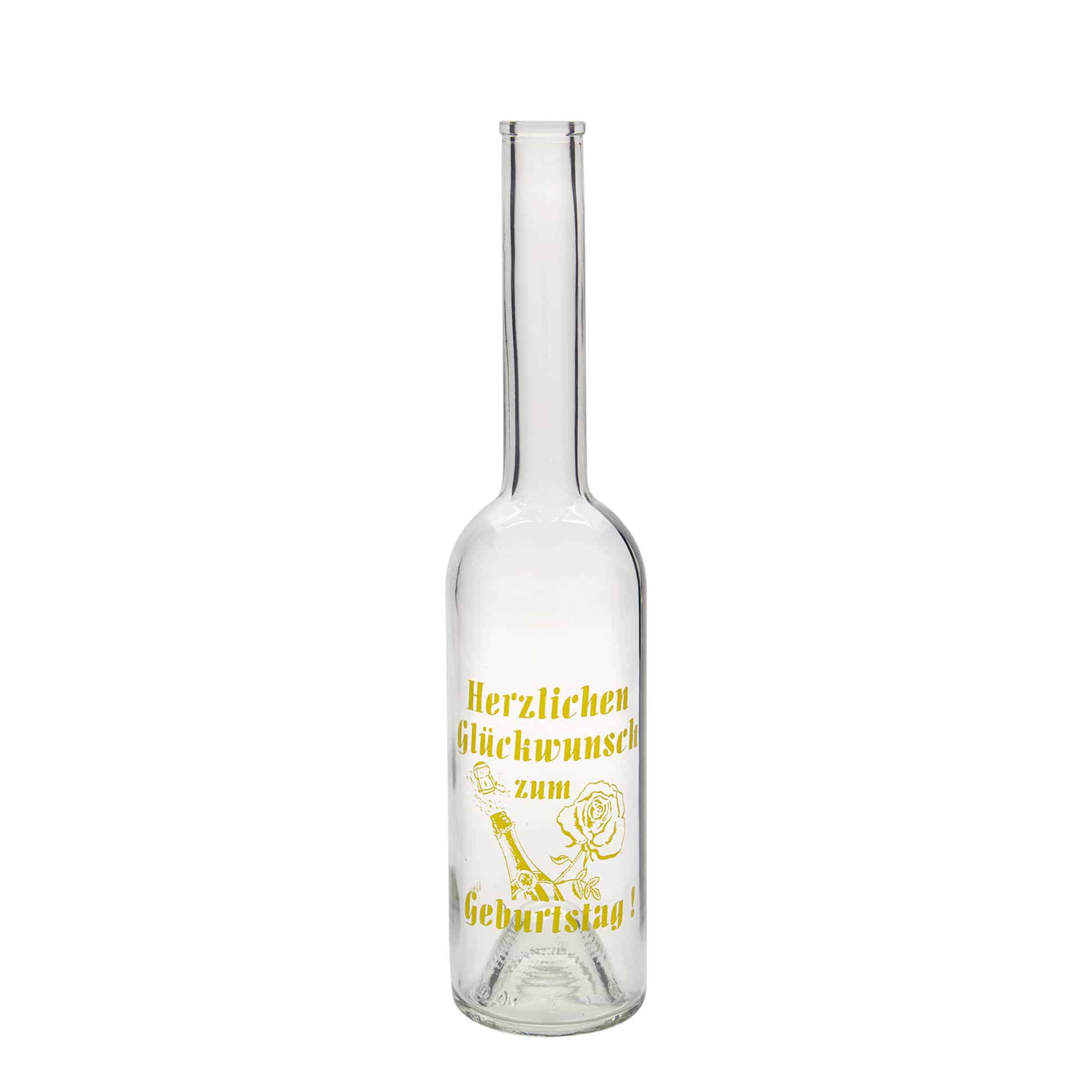 500 ml glass bottle 'Opera', design: Apple, opening: cork