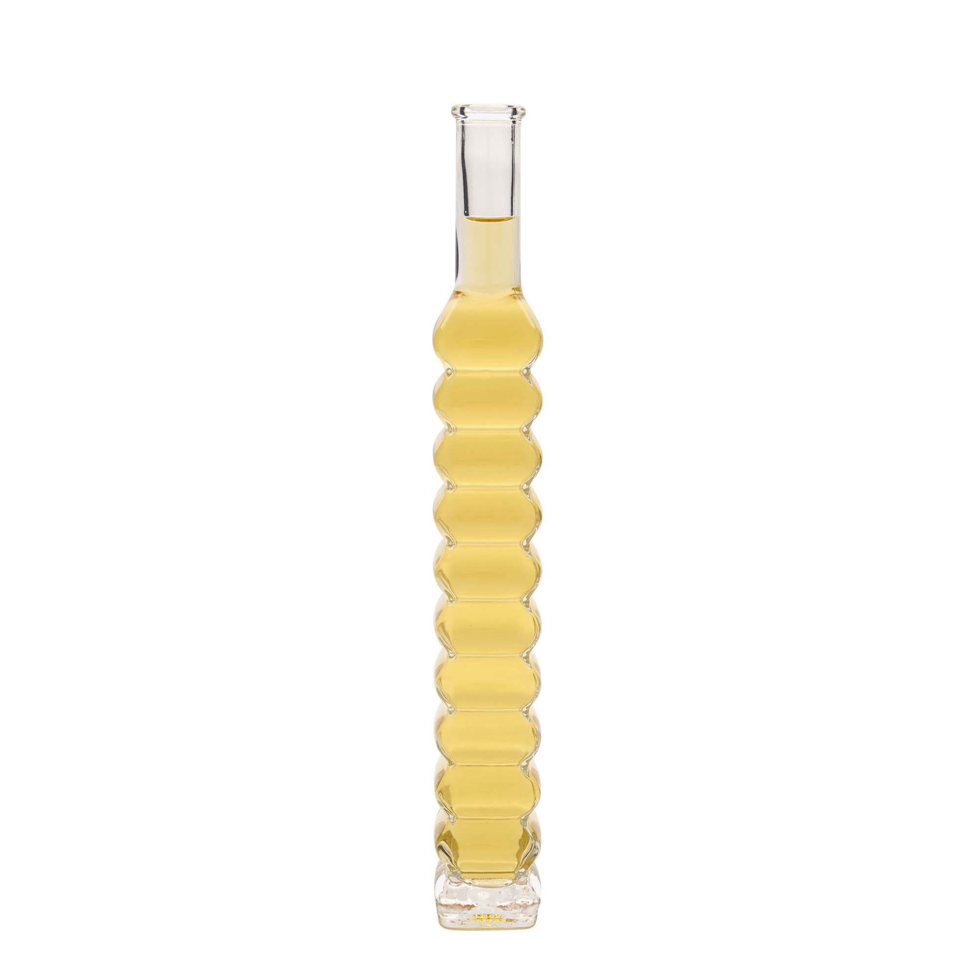 200 ml glass bottle 'Roma, square, opening: cork' 200 ml glass bottle 'Roma, square, opening: cork'