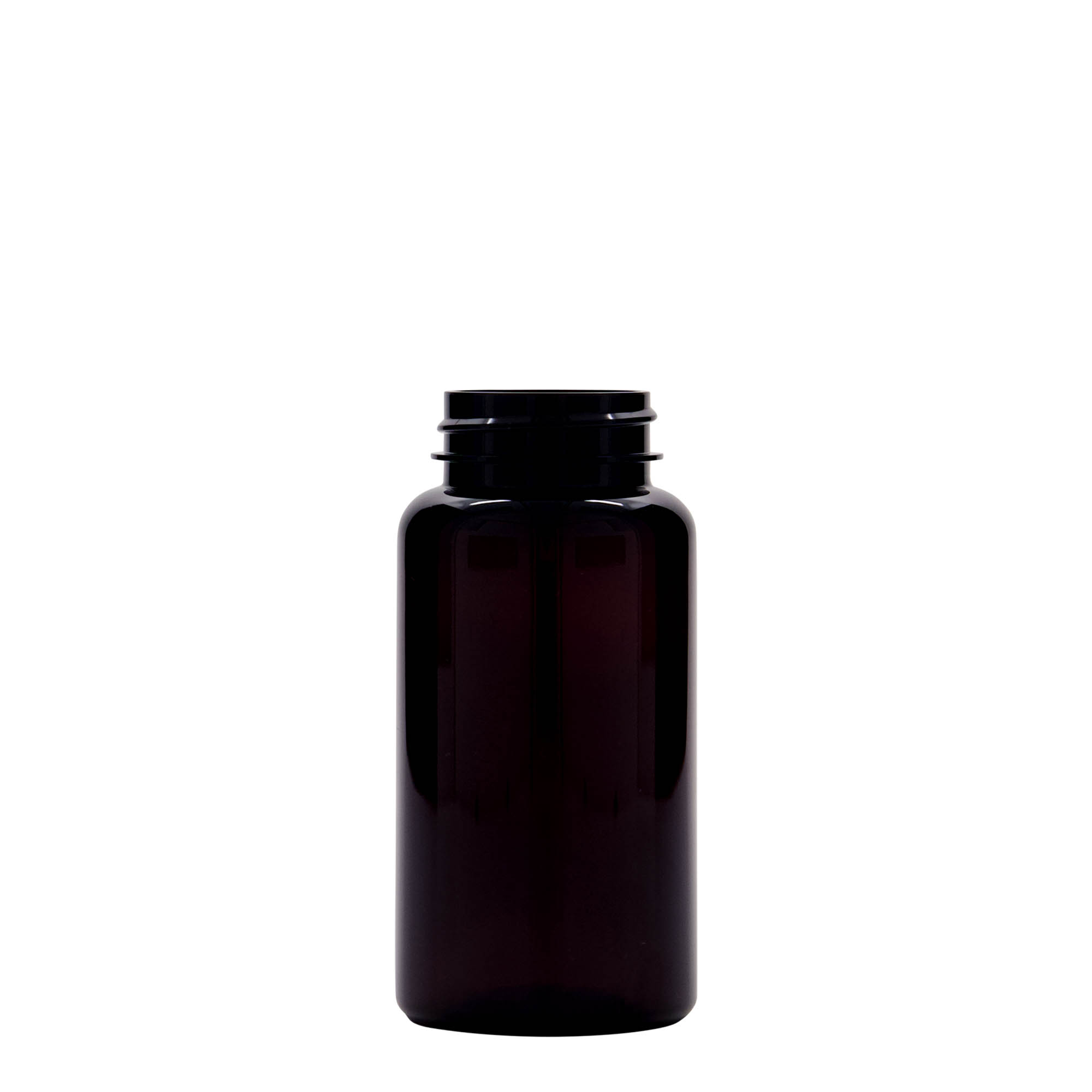 150 ml PET container, plastic, brown, opening: 38/400 150 ml PET container, plastic, brown, opening: 38/400