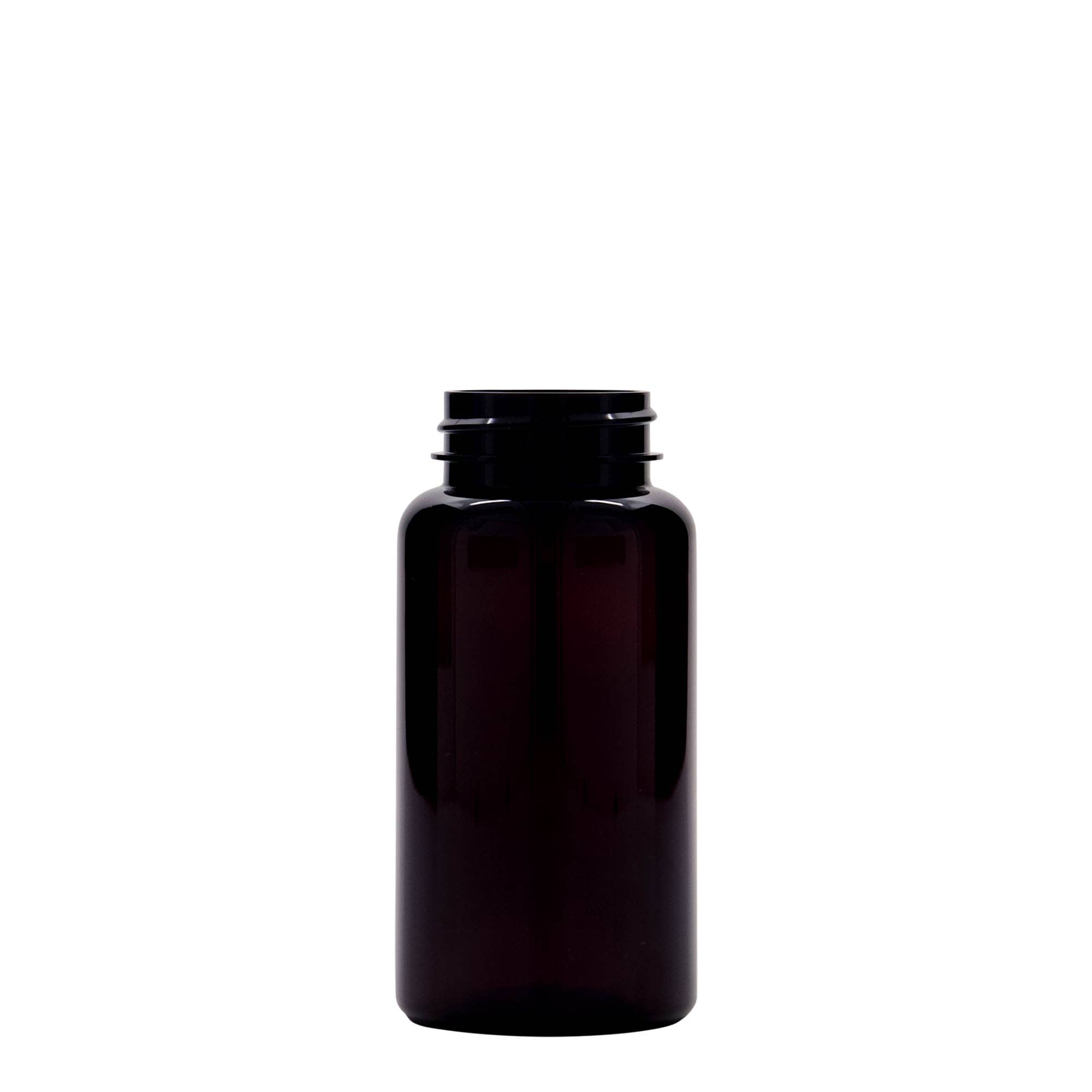 150 ml PET container, plastic, brown, opening: 38/400