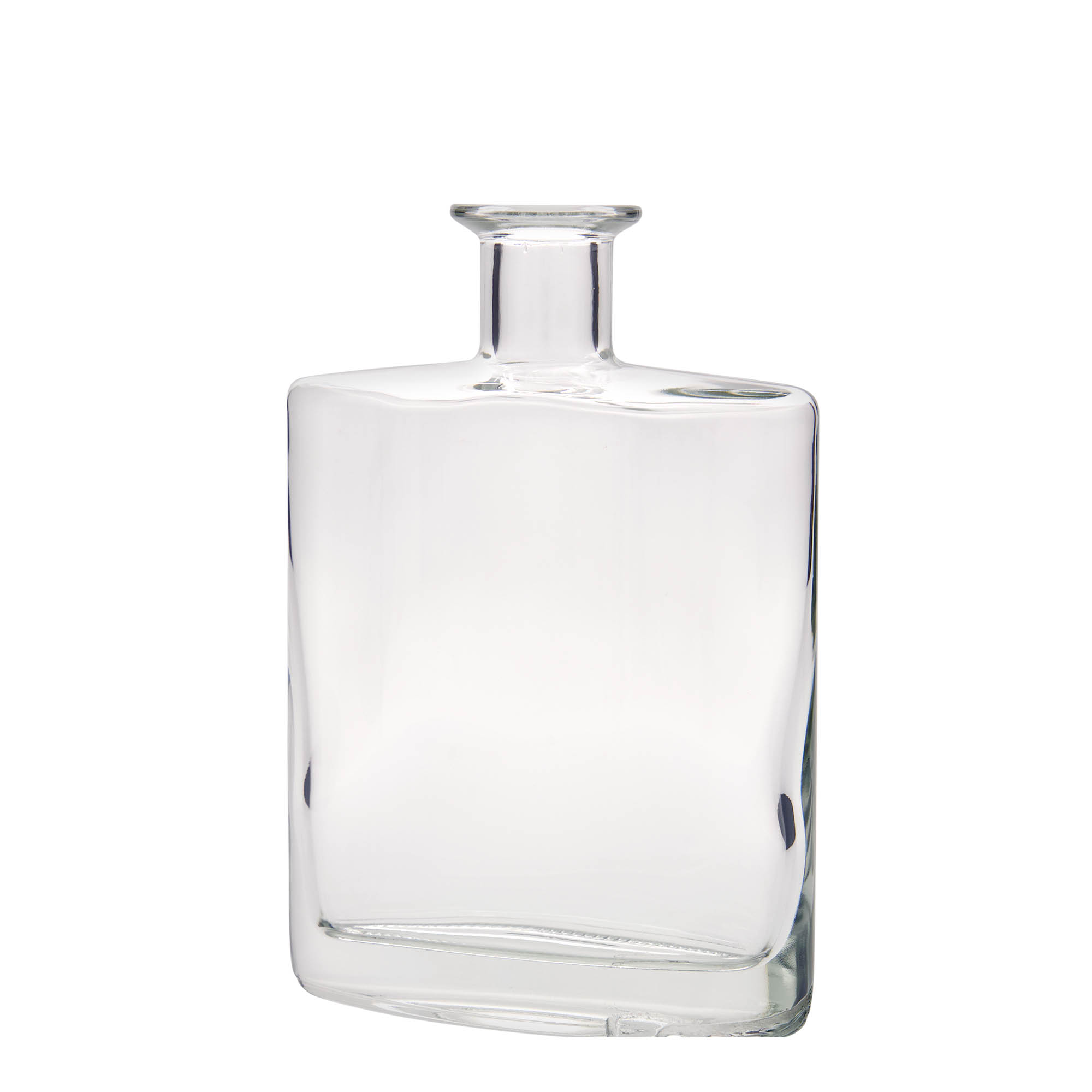 700 ml glass bottle 'Zorbas', oval, opening: cork