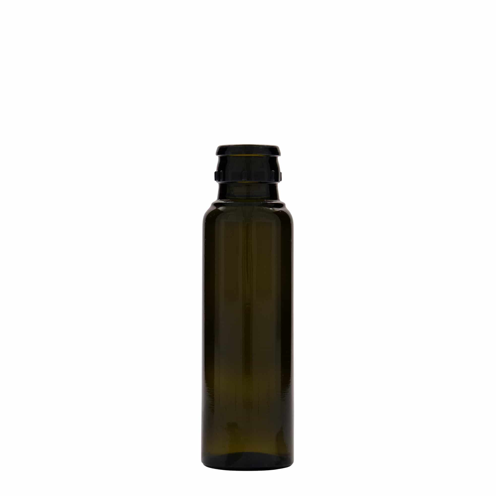 100 ml vinegar/oil bottle 'Willy New', glass, antique green, opening: DOP