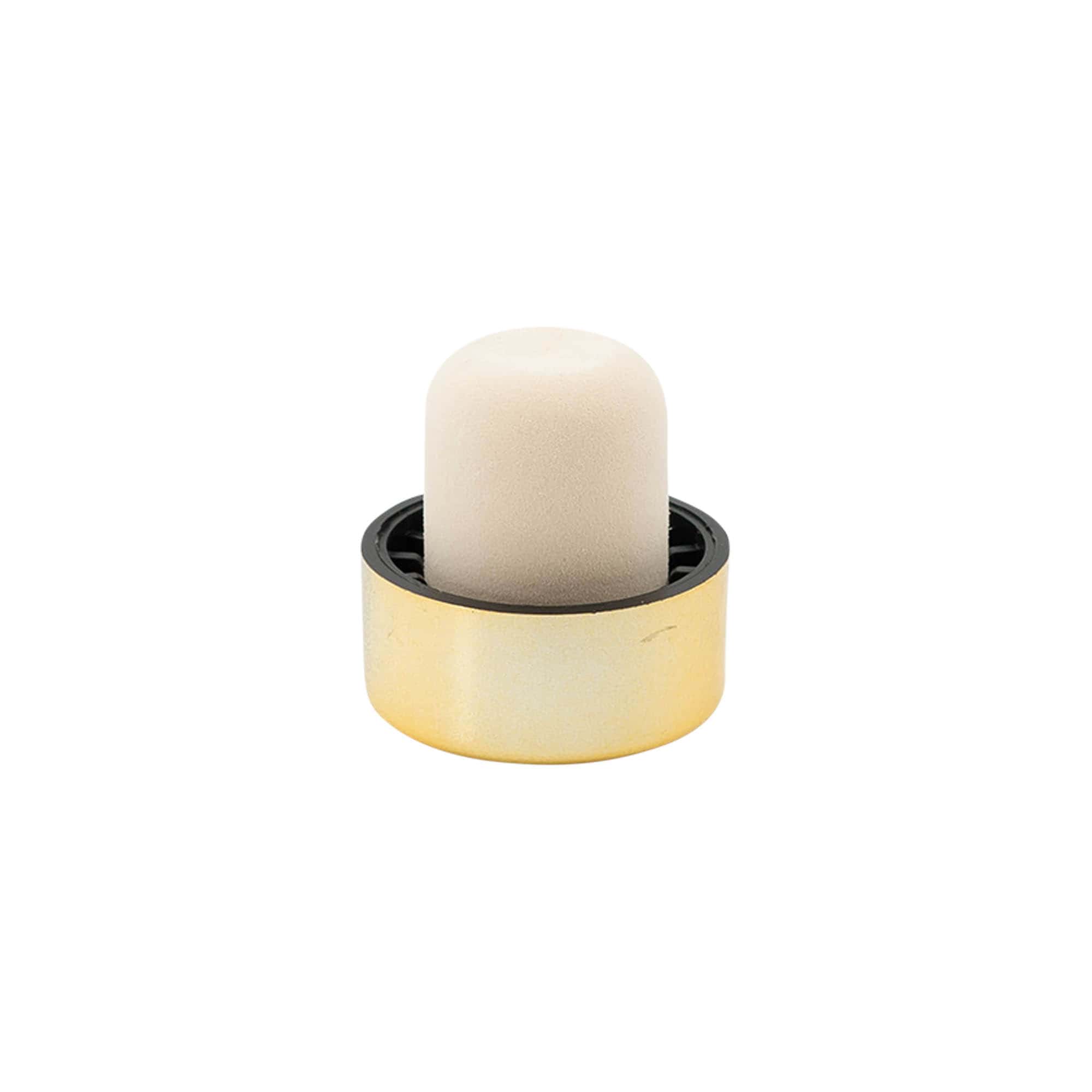 Handle cork 19 mm, plastic, gold, for opening: cork