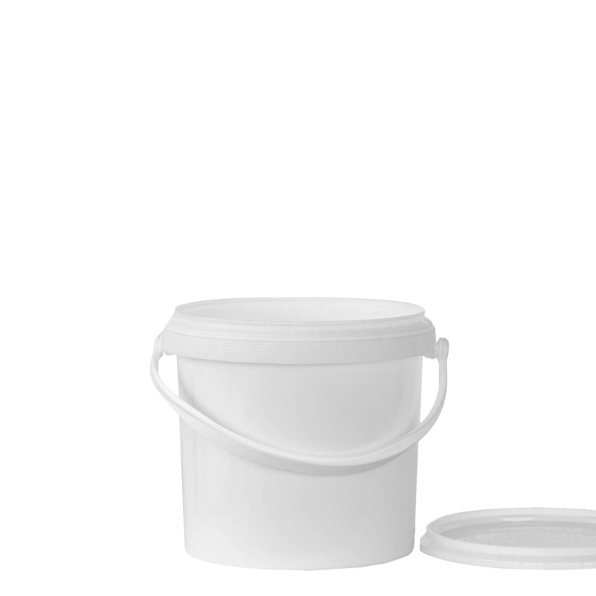 2.5 l bucket, PP plastic, white 2.5 l bucket, PP plastic, white