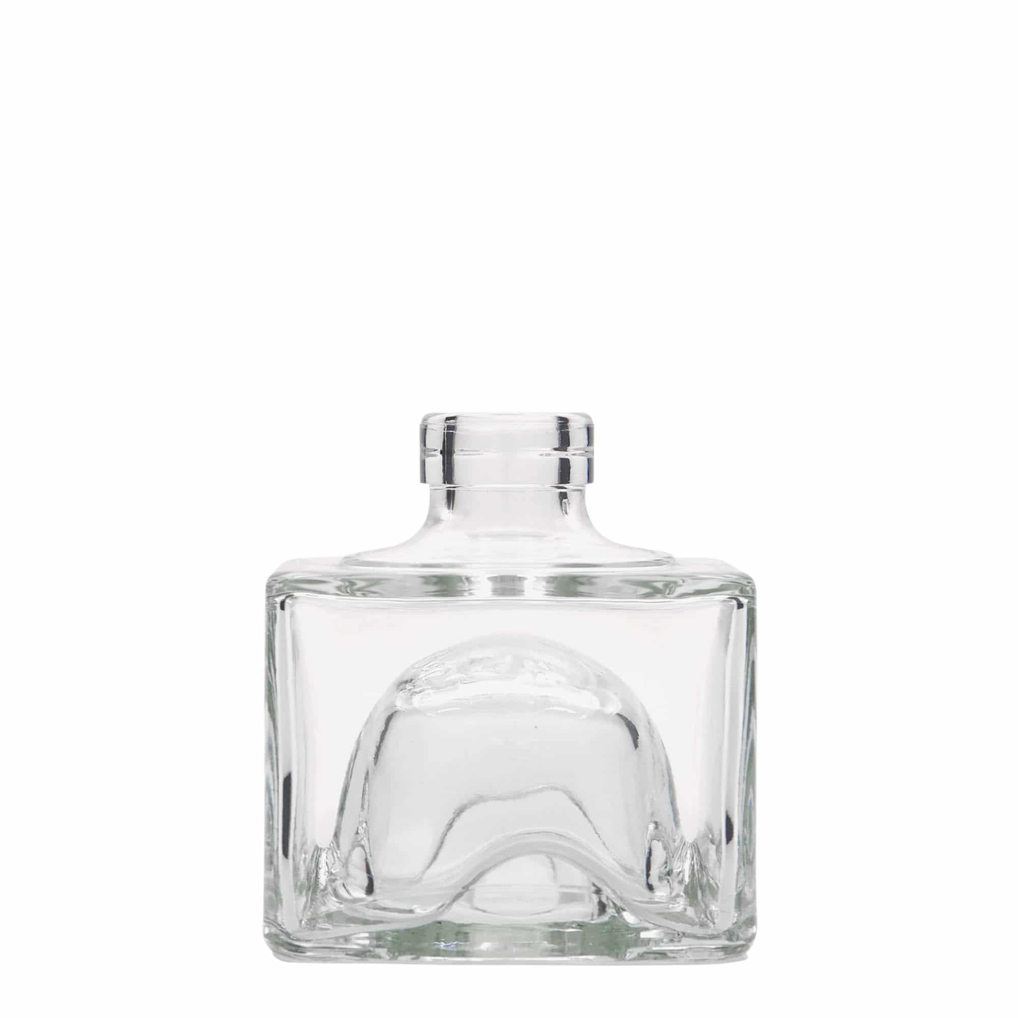 200 ml glass bottle 'Cocolores', square, opening: cork
