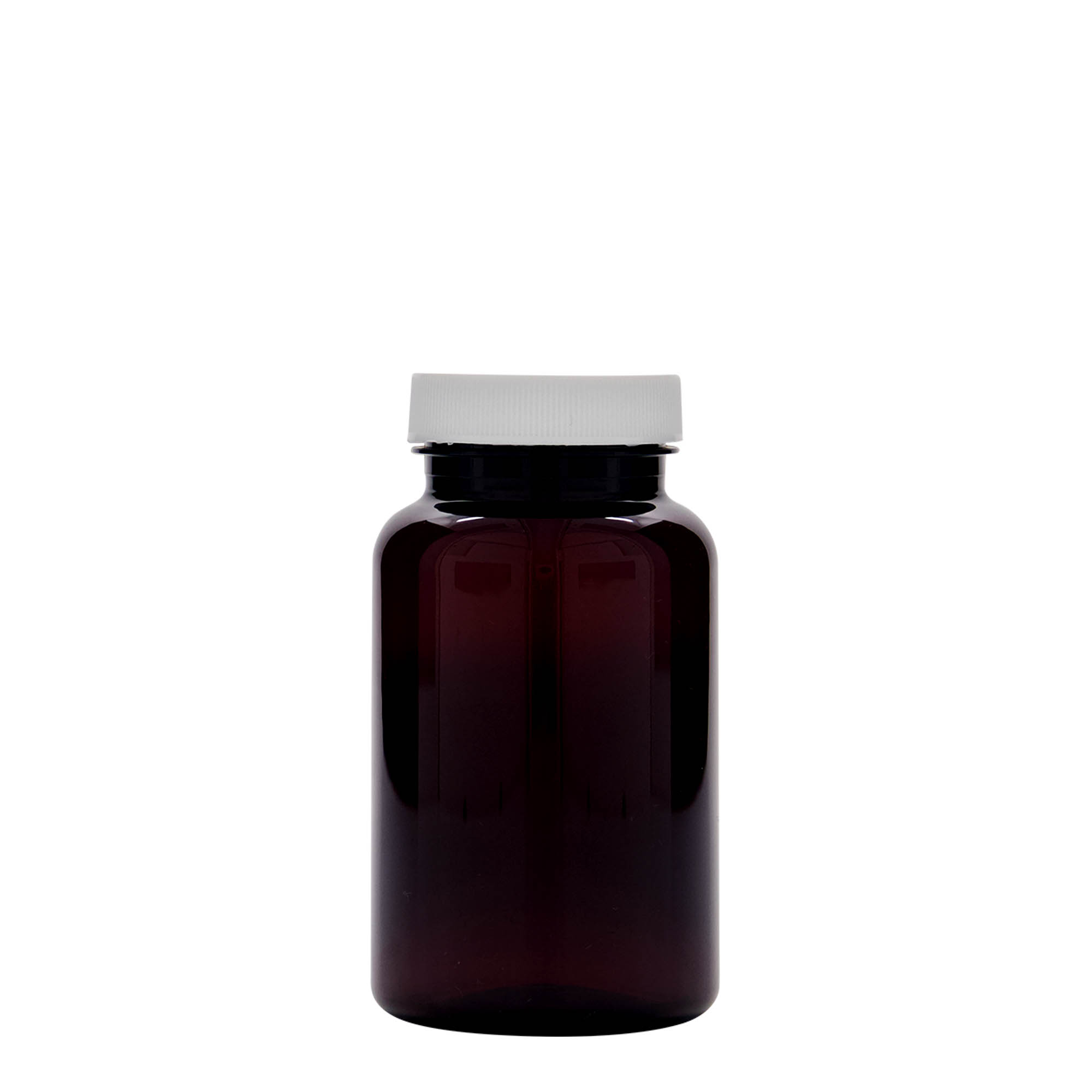 200 ml PET container, plastic, brown, opening: 45/400