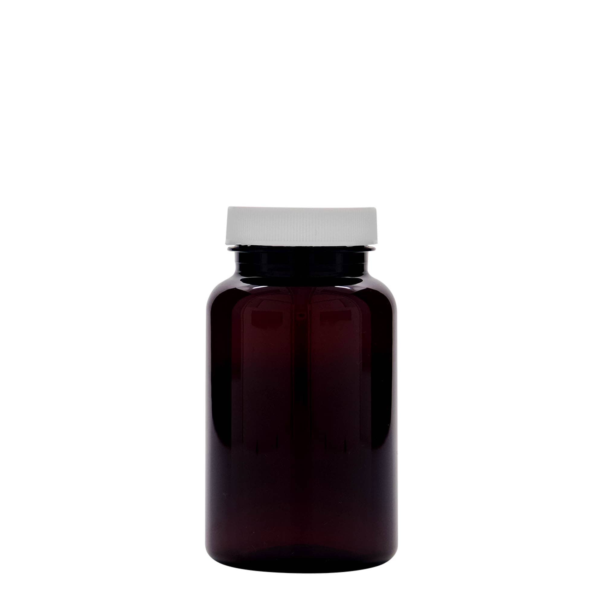 200 ml PET container, plastic, brown, opening: 45/400