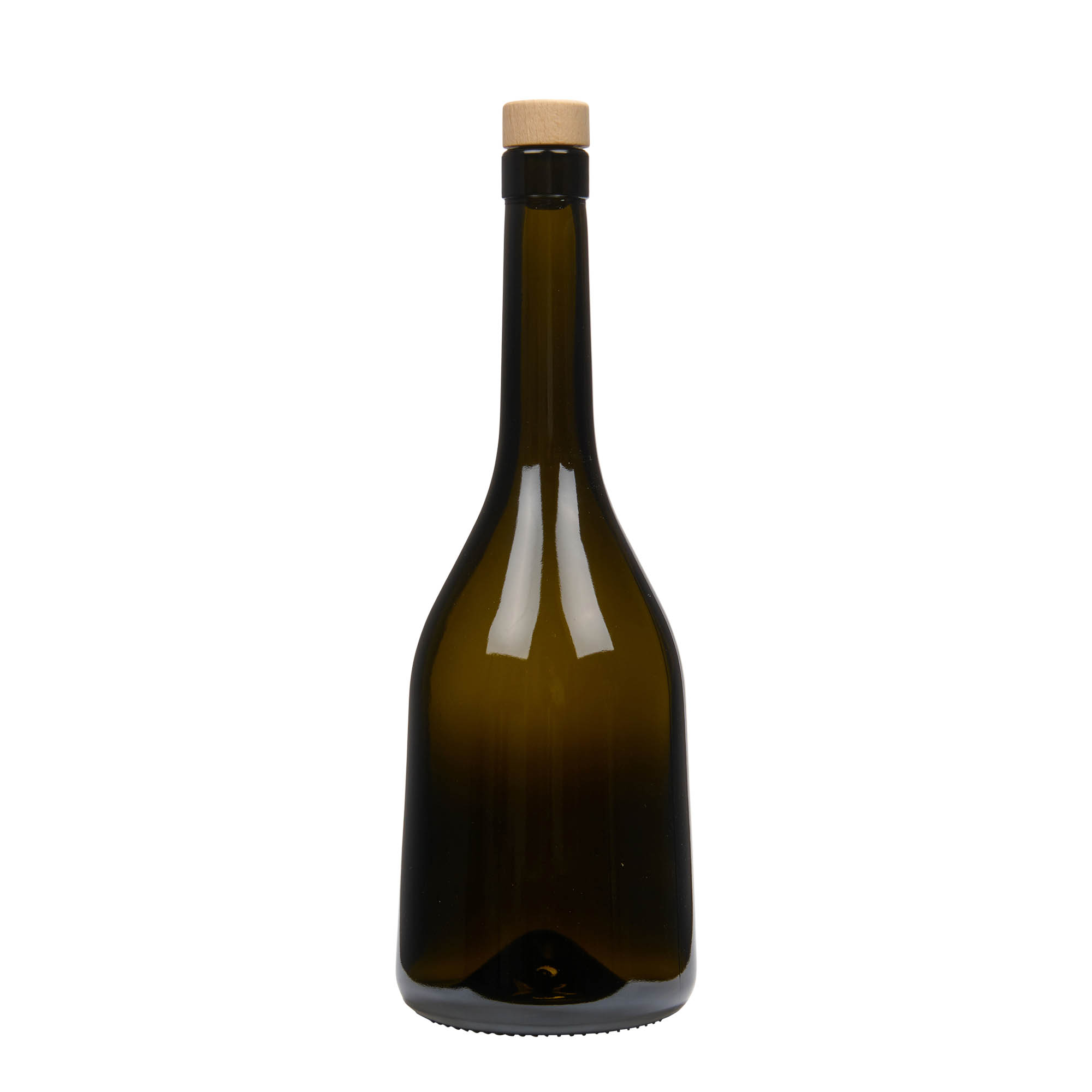 750 ml glass bottle 'Rustica', antique green, opening: cork 750 ml glass bottle 'Rustica', antique green, opening: cork