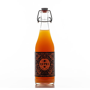 Swing top bottle Product example: filled swing top bottle with logo design