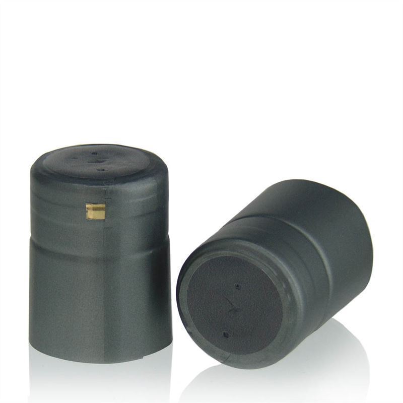 Shrink capsule 32x41, PVC plastic, anthracite Shrink capsule 32x41, PVC plastic, anthracite