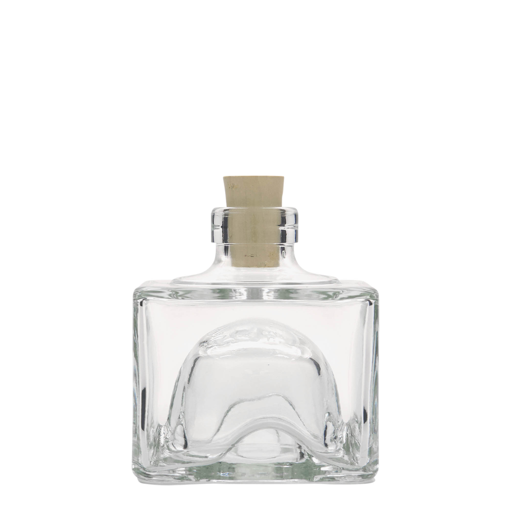 200 ml glass bottle ‘Cocolores’, square, opening: cork 200 ml glass bottle ‘Cocolores’, square, opening: cork