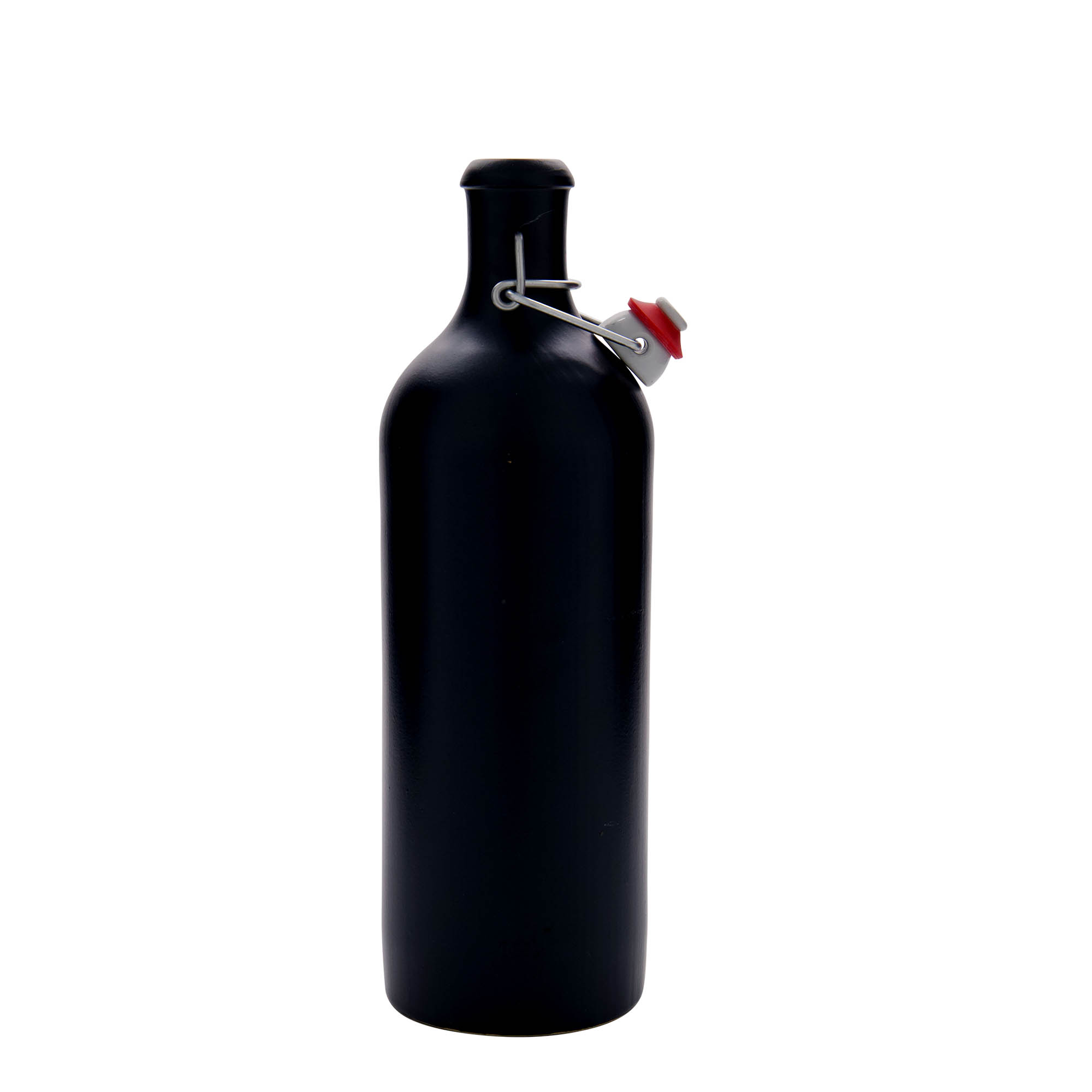 750 ml earthenware jug, stoneware, black, opening: swing-top closure 750 ml earthenware jug, stoneware, black, opening: swing-top closure