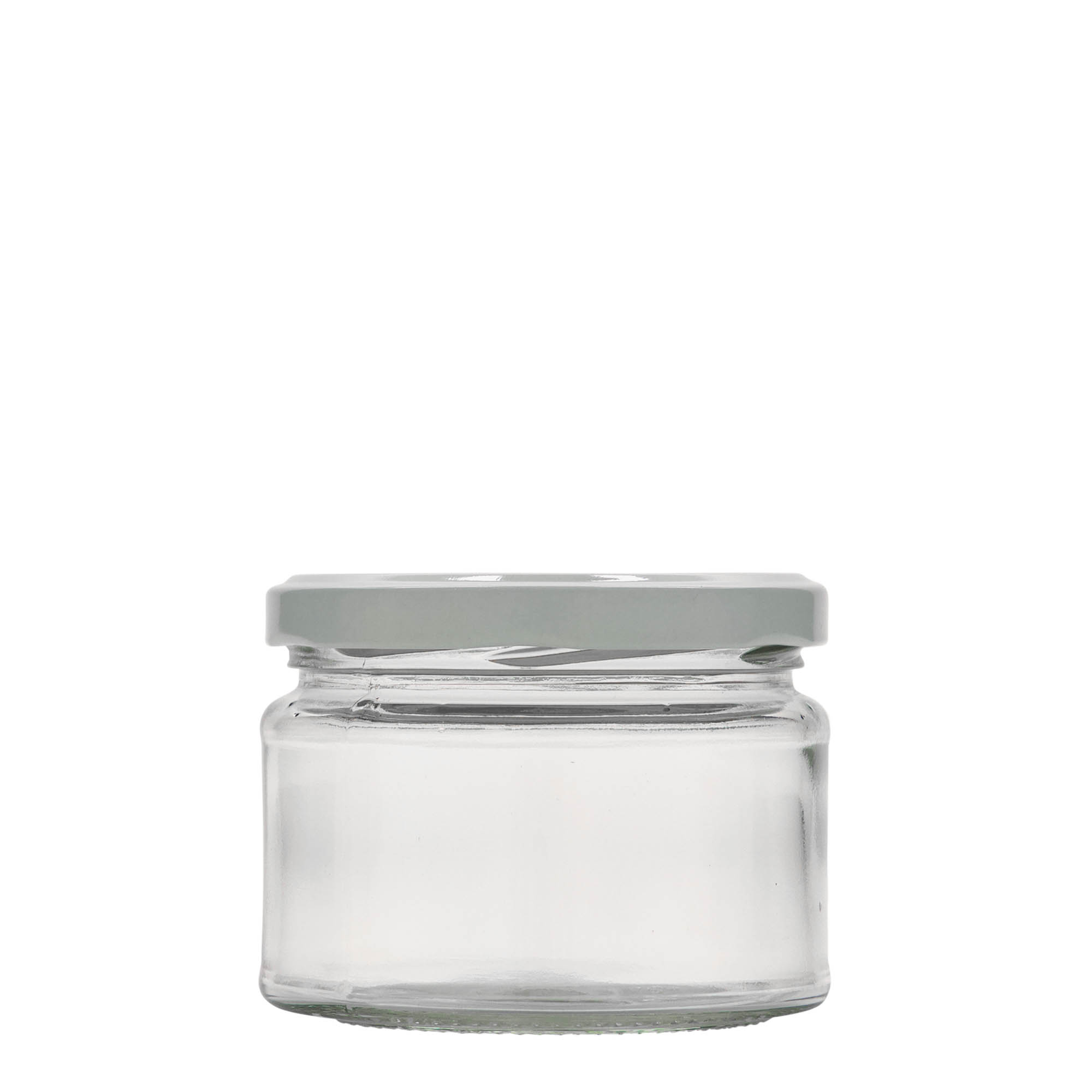 280 ml flat round jar, opening: Twist-Off (TO 82) 280 ml flat round jar, opening: Twist-Off (TO 82)