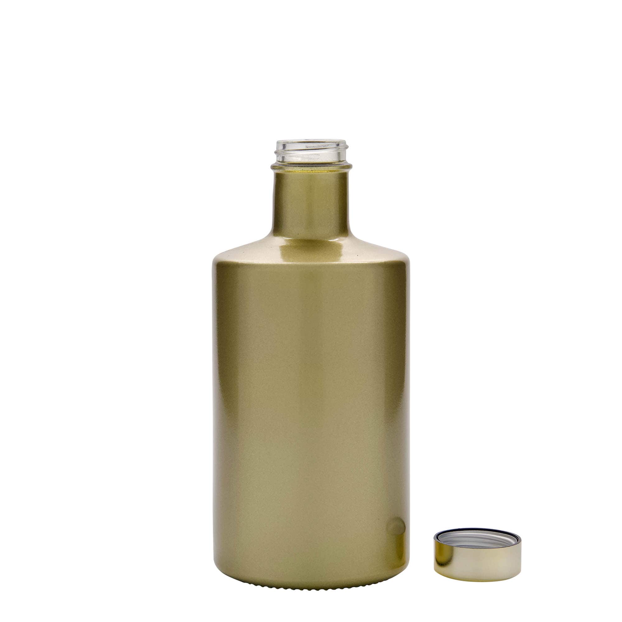 500 ml glass bottle 'Caroline', gold, opening: GPI 33