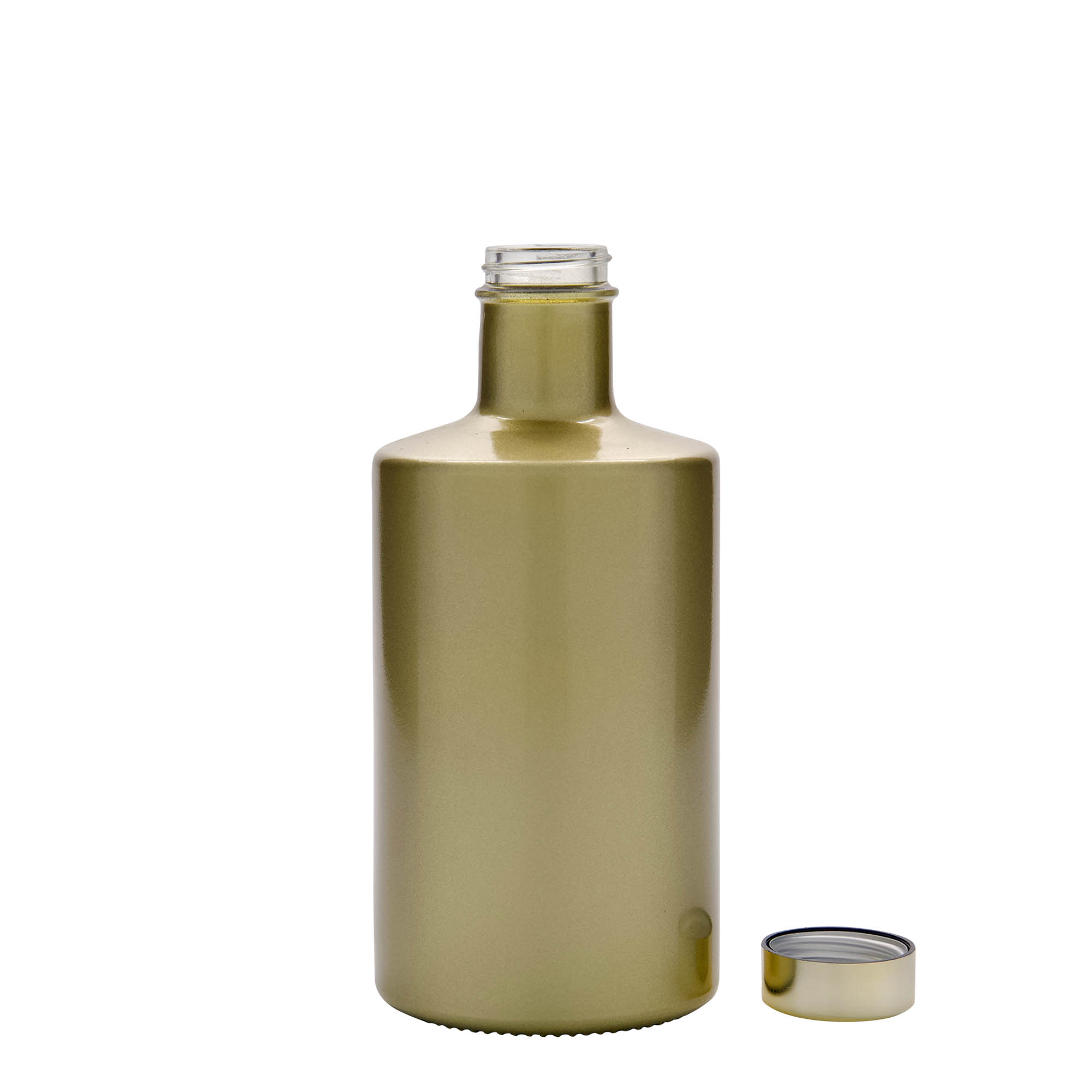500 ml glass bottle ‘Caroline’, gold, opening: GPI 33