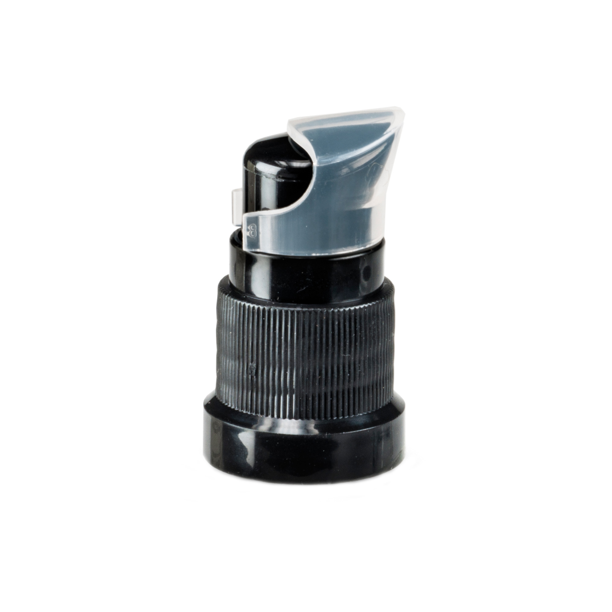 Screw cap lotion pump, PP plastic, black, for opening: DIN 18