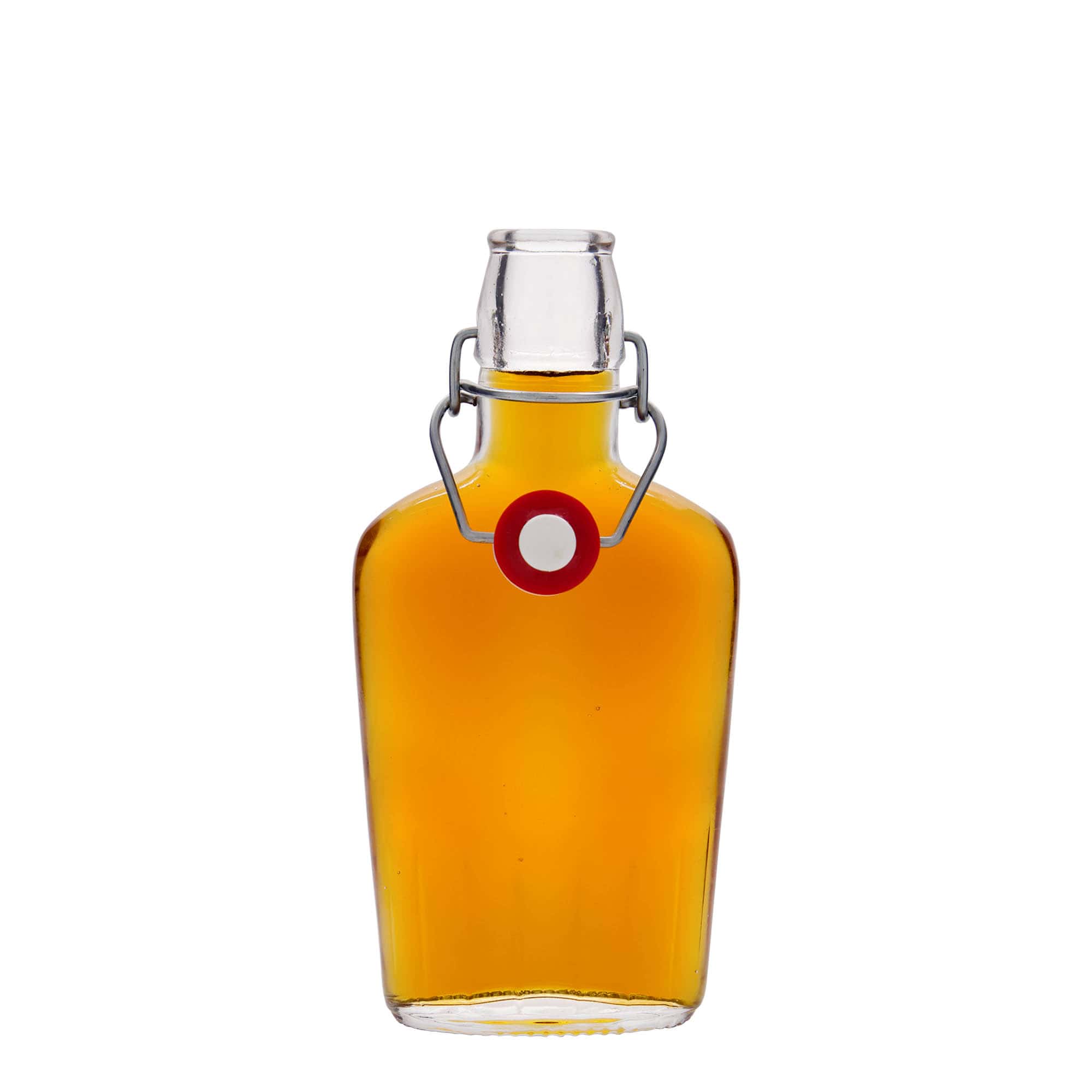 250 ml glass bottle 'Fiaschetta', oval, mouth: swing top closure 250 ml glass bottle 'Fiaschetta', oval, mouth: swing top closure