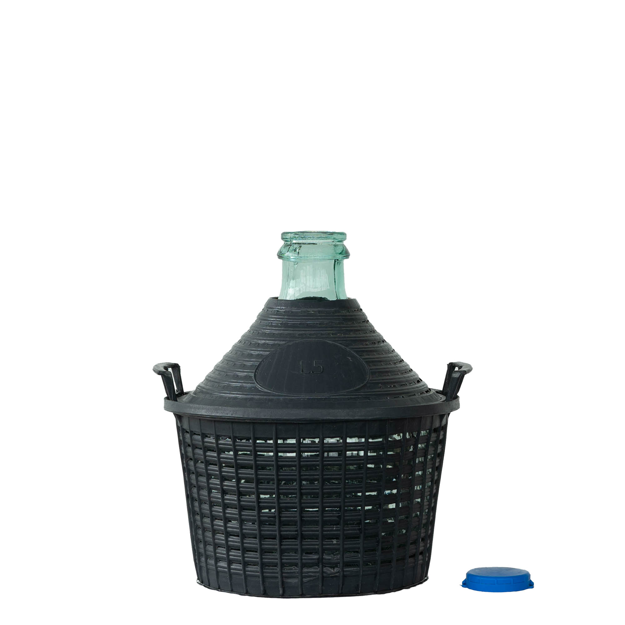 5 l narrow-necked glass balloon bottle, opening: slip lid 5 l narrow-necked glass balloon bottle, opening: slip lid