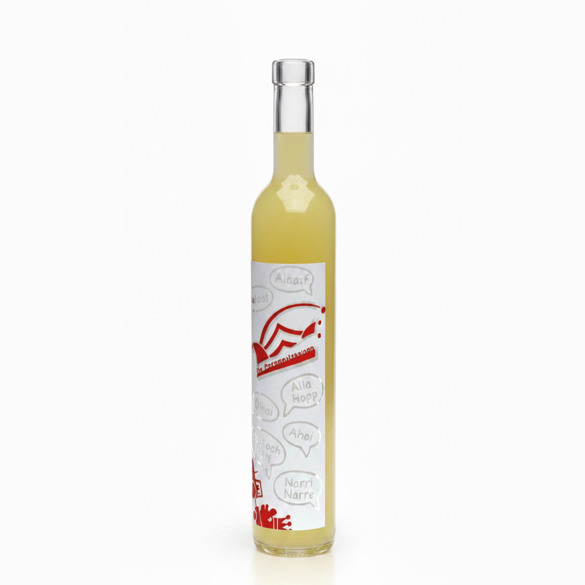 500 ml glass bottle Maximo printed 'Carnival', opening: cork