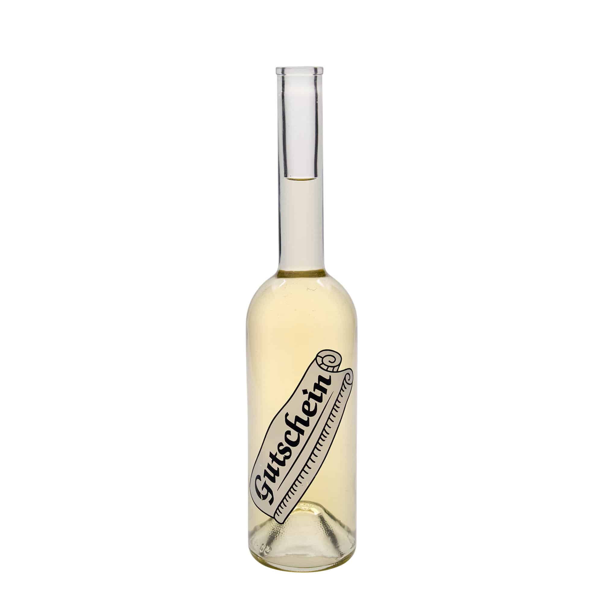 500 ml glass bottle 'Opera', design: voucher, opening: cork 500 ml glass bottle 'Opera', design: voucher, opening: cork