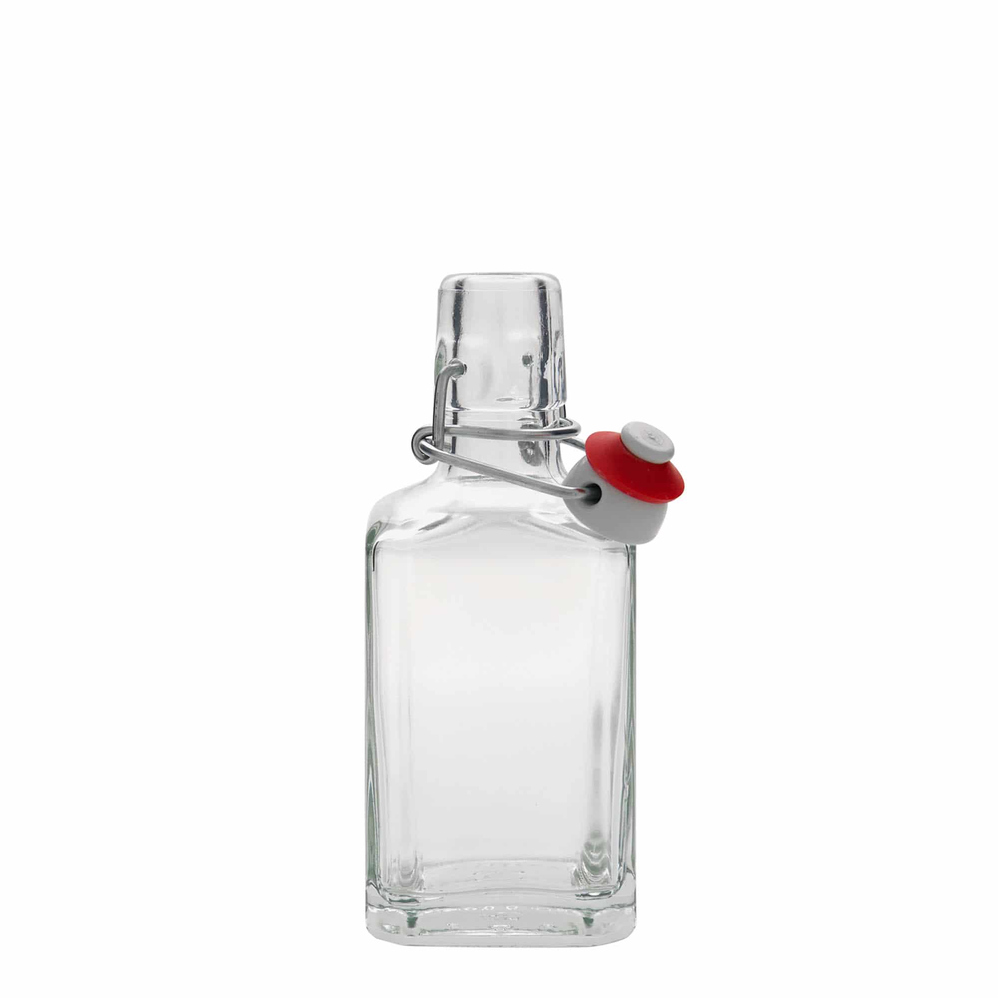 250 ml glass bottle 'Rialto', square, opening: swing top closure